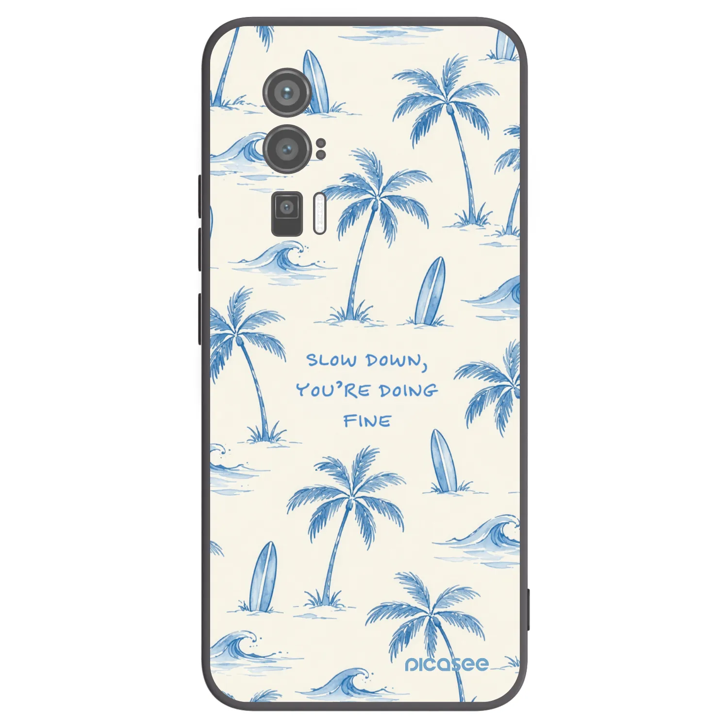 Picasee silikonowe czarne etui na Xiaomi Poco F5 Pro 5G - Slow Tide