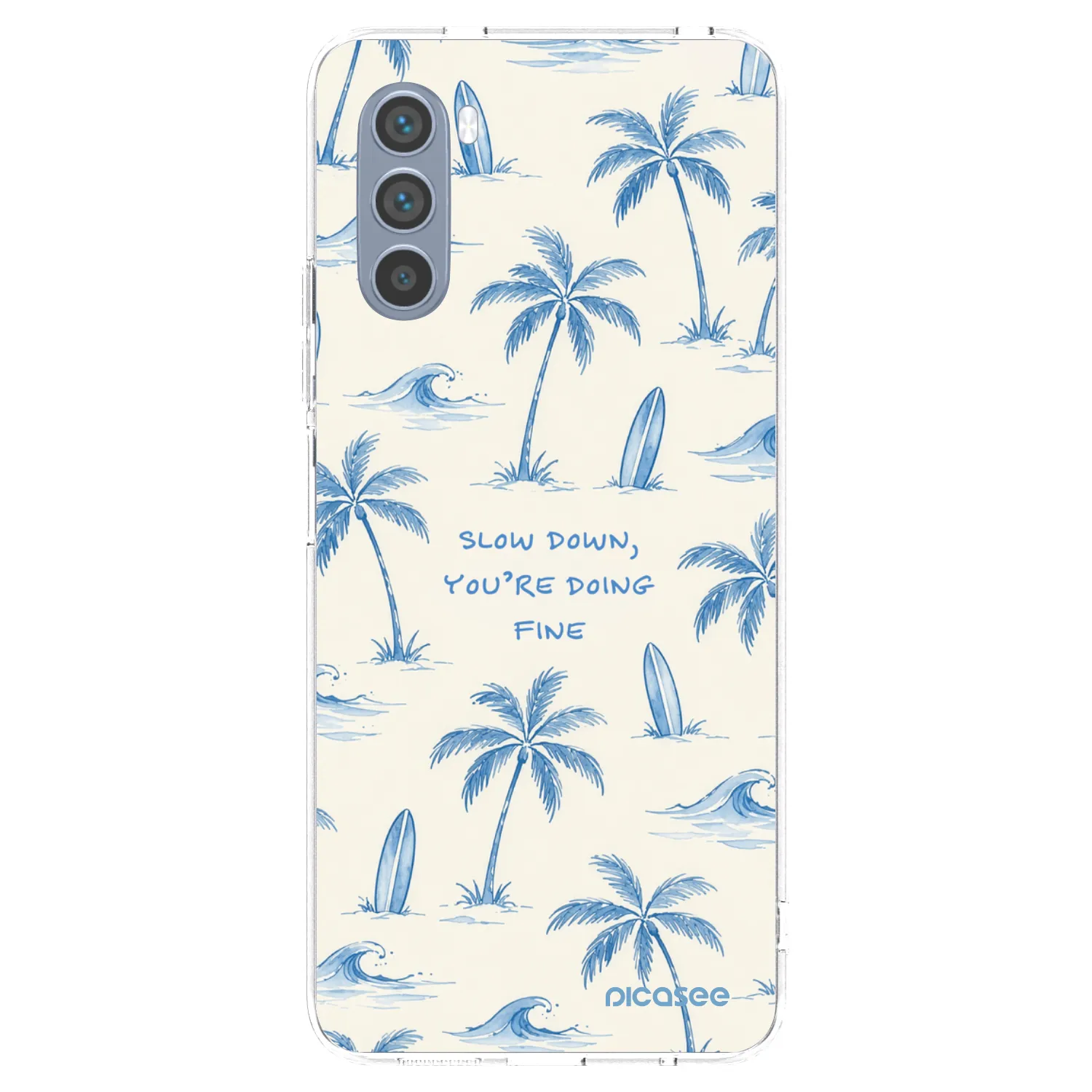 Picasee silikonowe przeźroczyste etui na Motorola Moto G62 - Slow Tide