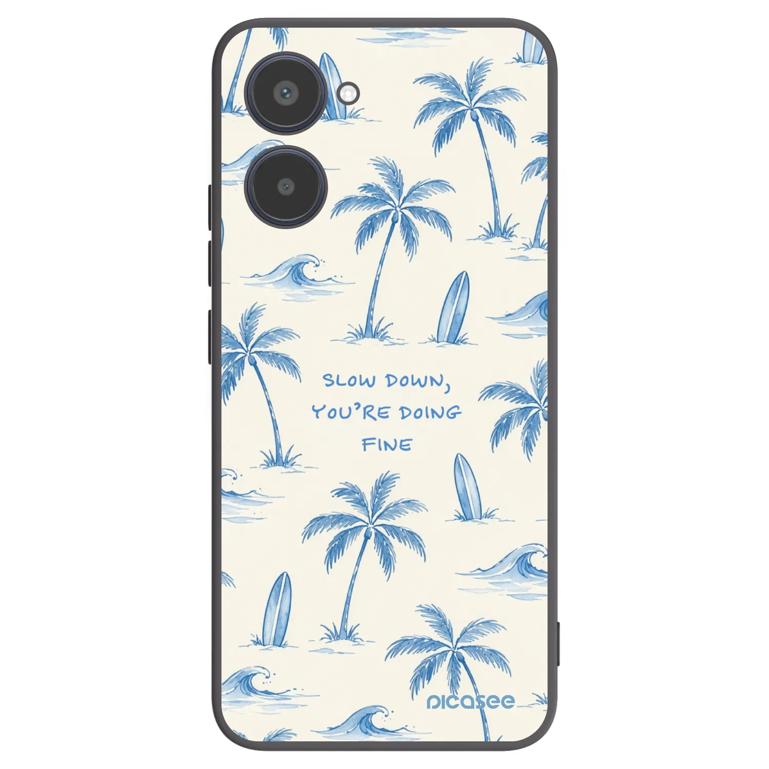 Picasee silikonowe czarne etui na Realme 10 4G - Slow Tide