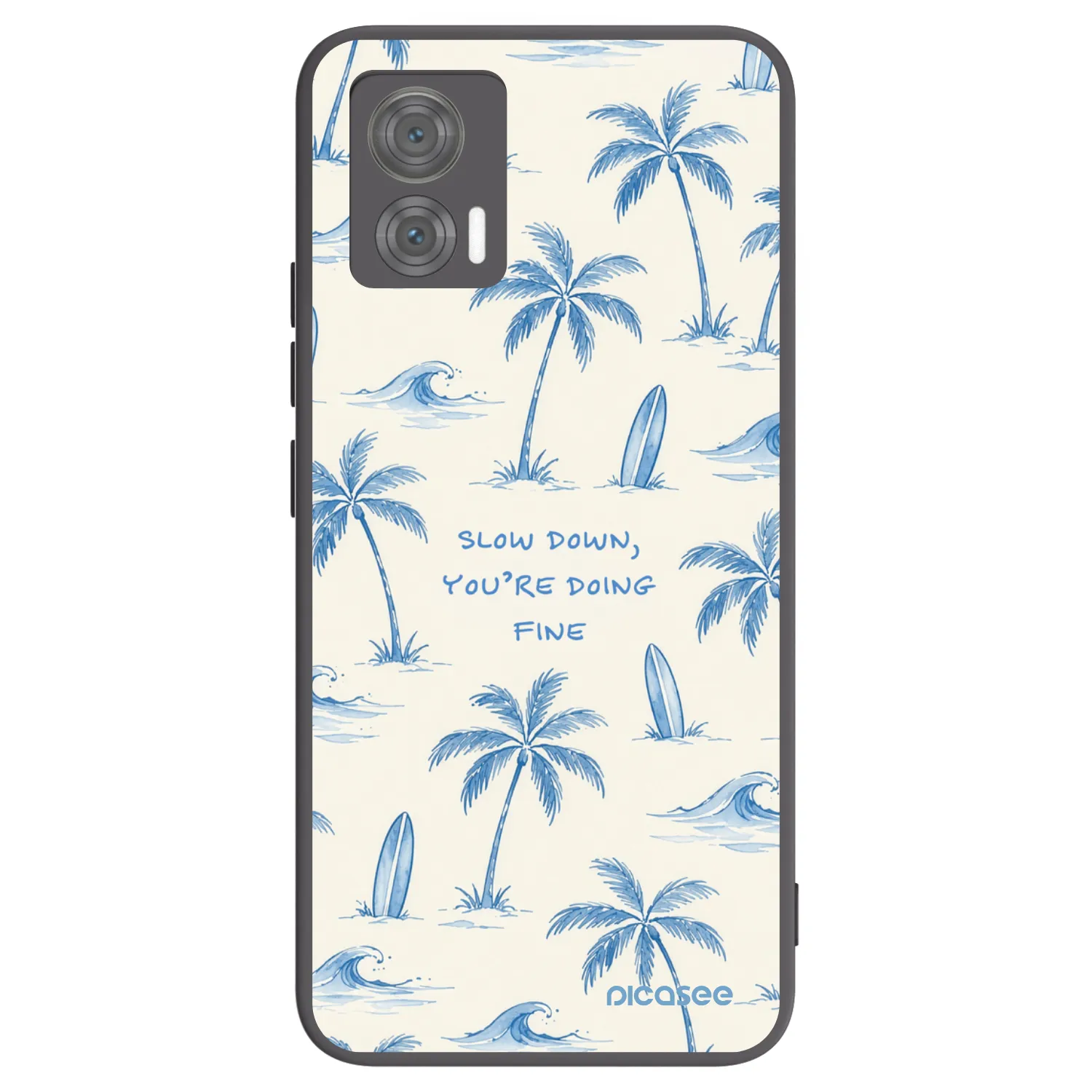 Picasee silikonowe czarne etui na Motorola Edge 30 Neo - Slow Tide
