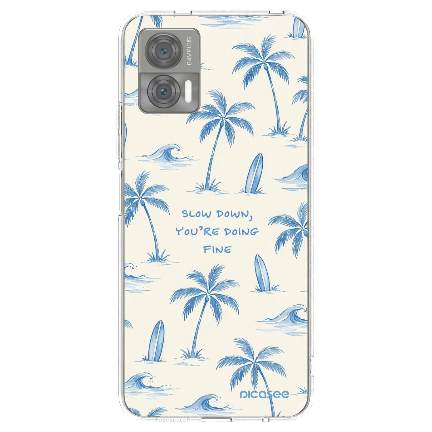 Picasee silikonowe przeźroczyste etui na Motorola Edge 30 Neo - Slow Tide