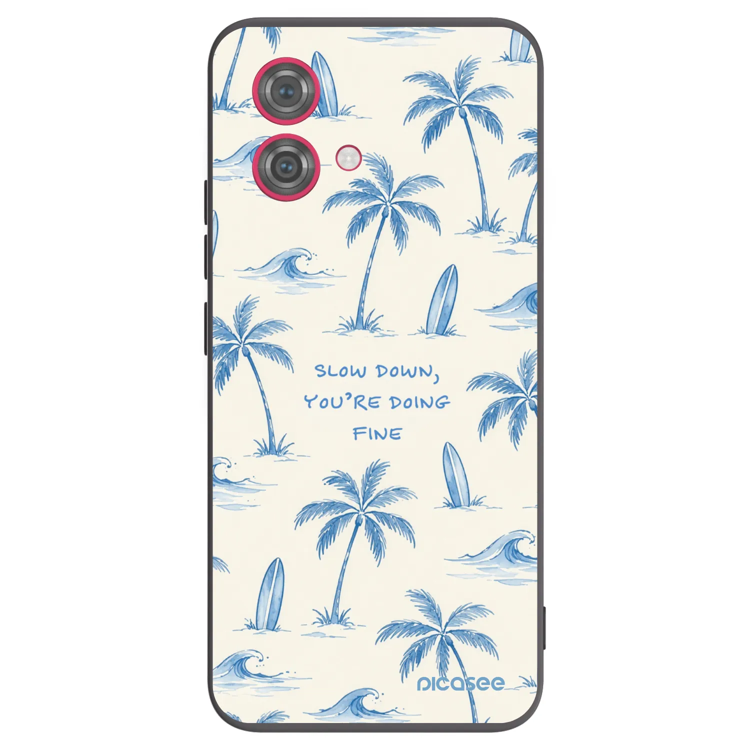 Picasee silikonowe czarne etui na Motorola Moto G84 5G - Slow Tide