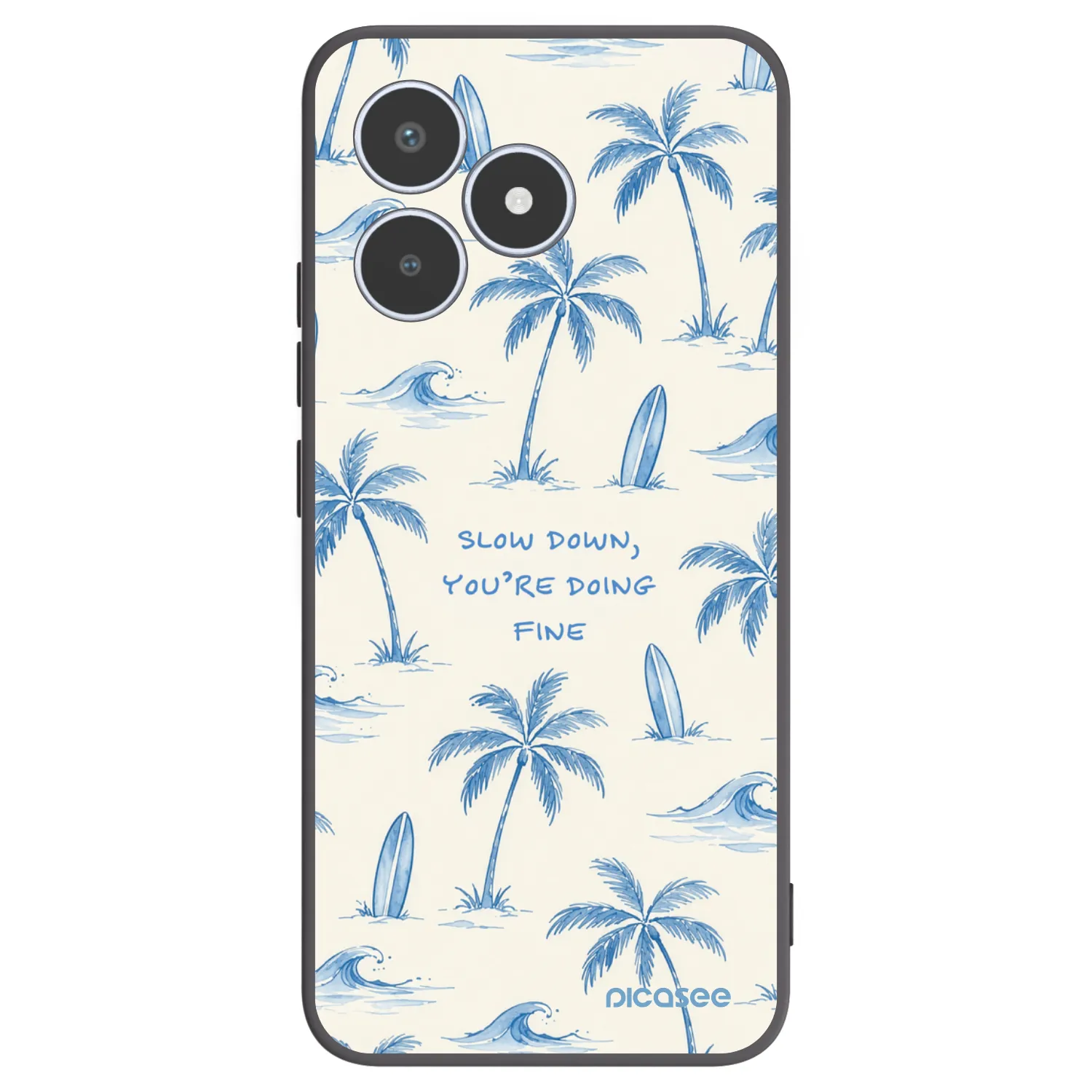 Picasee silikonowe czarne etui na Realme C53 - Slow Tide