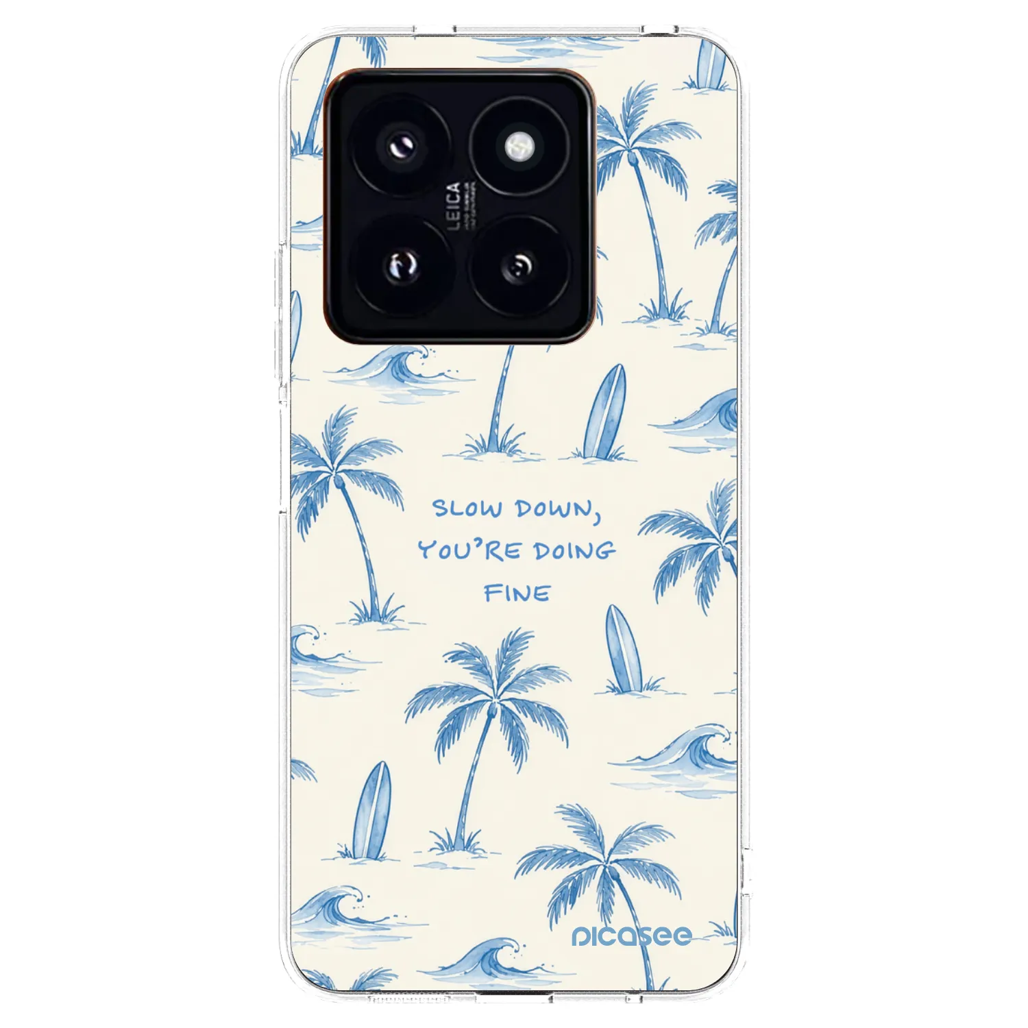 Picasee silikonowe przeźroczyste etui na Xiaomi 14 Pro - Slow Tide