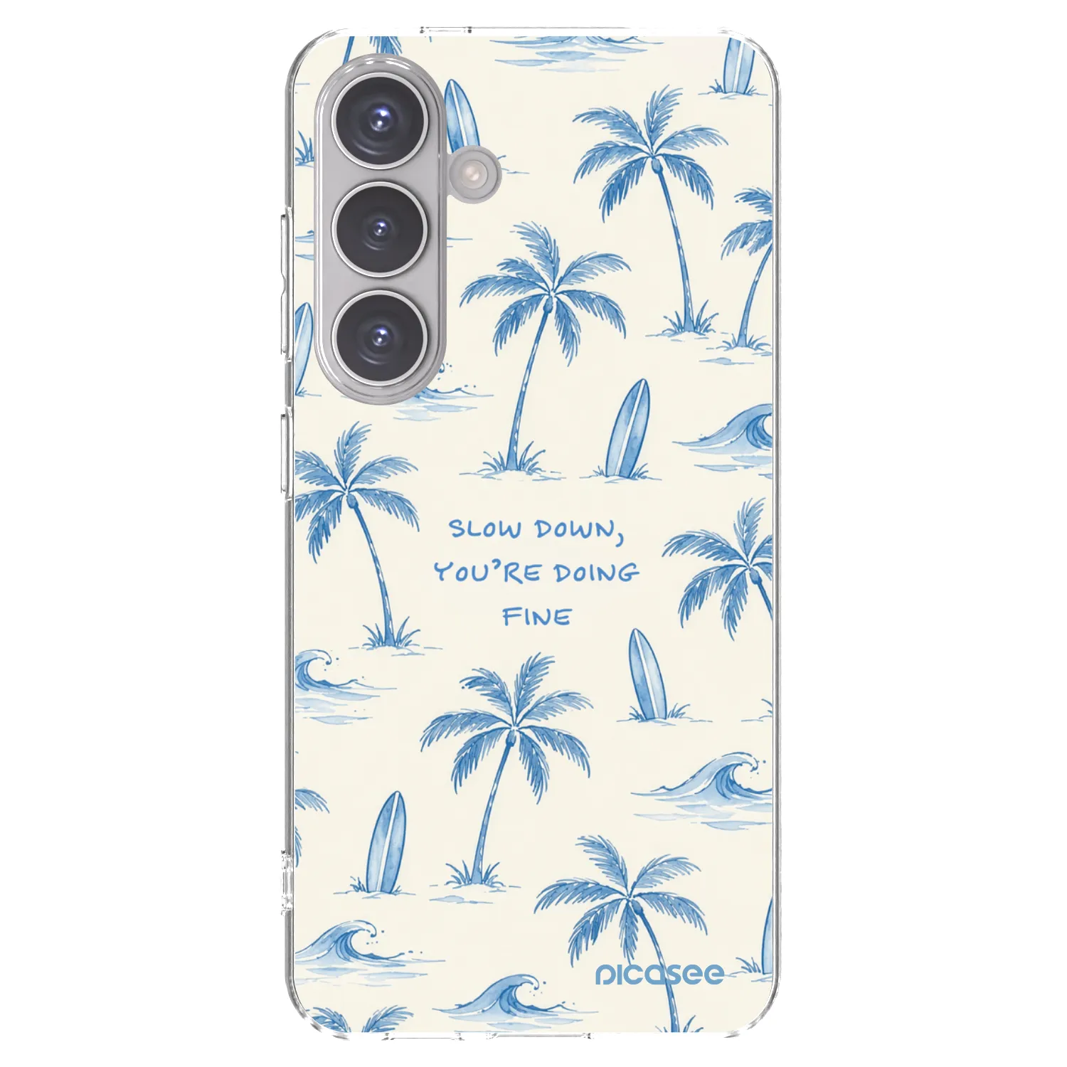 Picasee silikonowe przeźroczyste etui na Samsung Galaxy S24 S921B 5G - Slow Tide