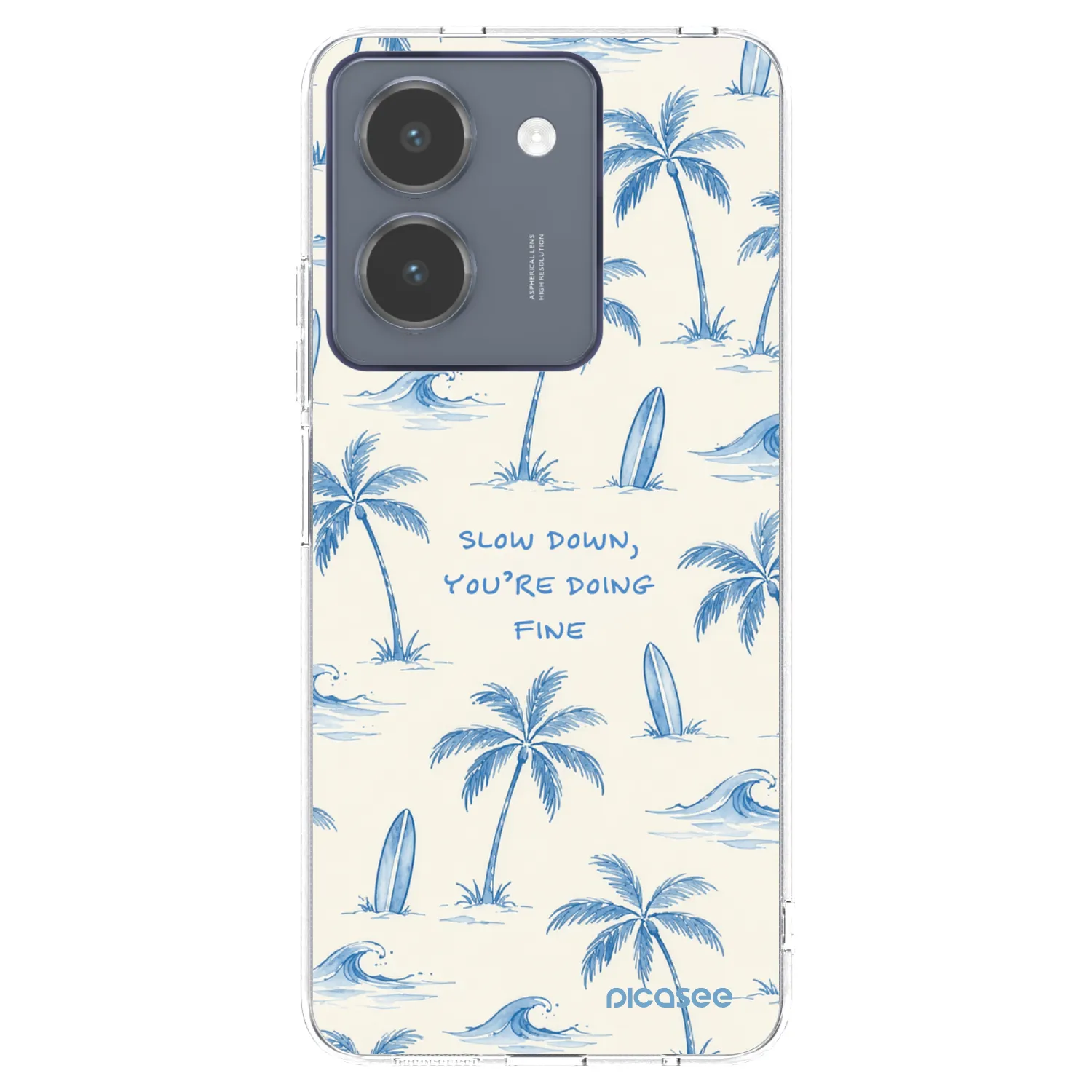Picasee silikonowe przeźroczyste etui na Vivo Y36 4G - Slow Tide