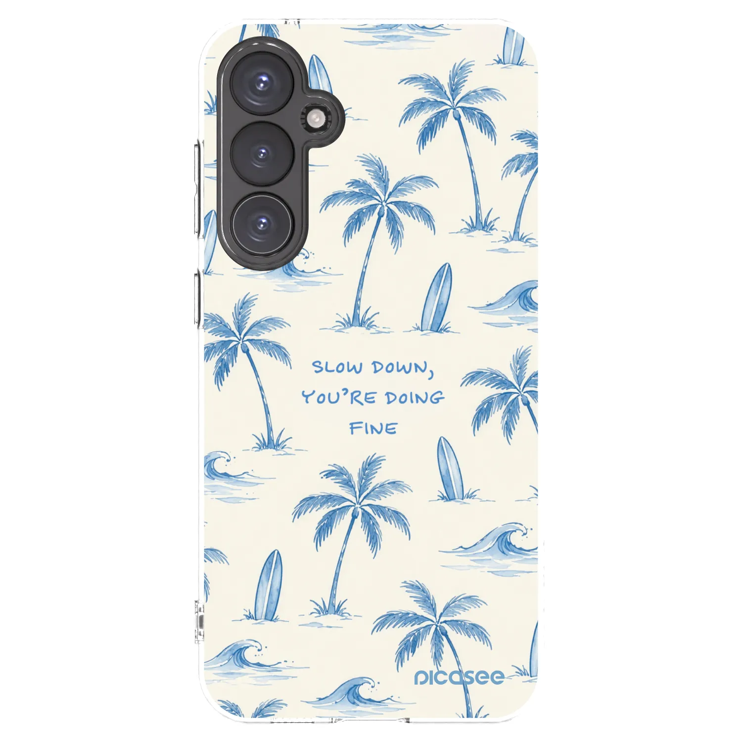 Picasee silikonowe przeźroczyste etui na Samsung Galaxy S23 FE S711B - Slow Tide