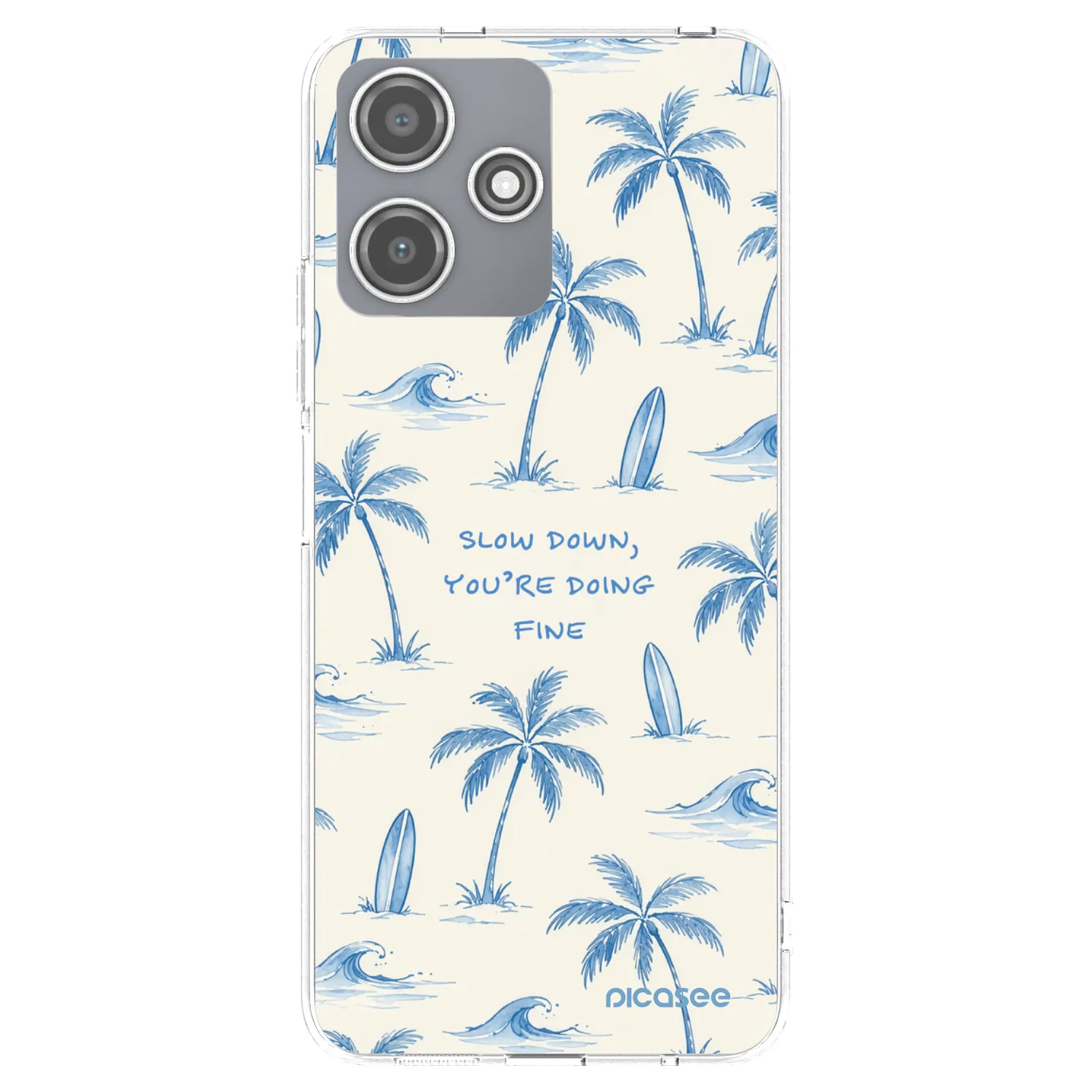 Picasee silikonowe przeźroczyste etui na Xiaomi Redmi 12 5G - Slow Tide