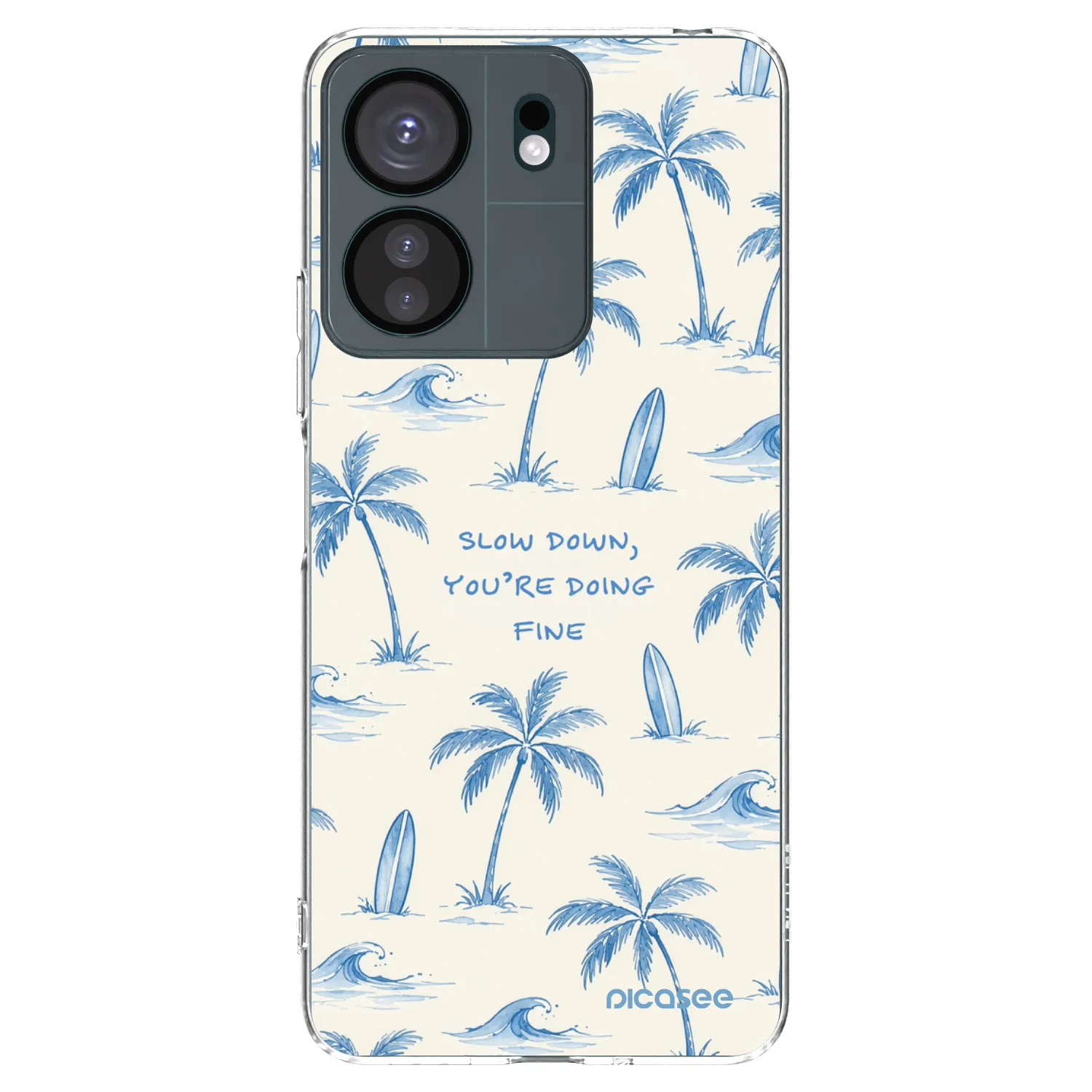 Picasee silikonowe przeźroczyste etui na Xiaomi Redmi 13C 4G - Slow Tide