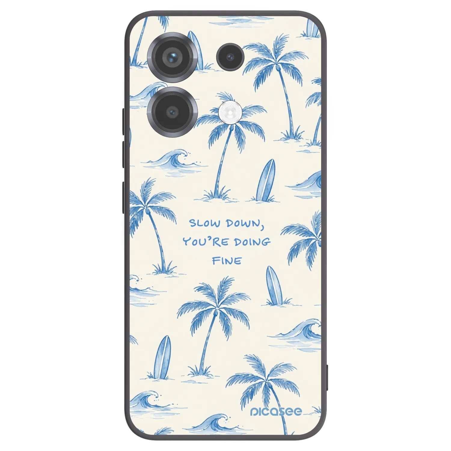 Picasee silikonowe czarne etui na Xiaomi Poco X6 - Slow Tide