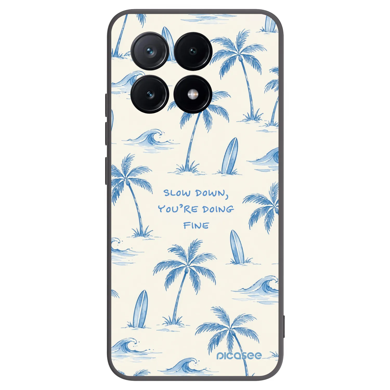Picasee silikonowe czarne etui na Xiaomi Poco X6 Pro - Slow Tide