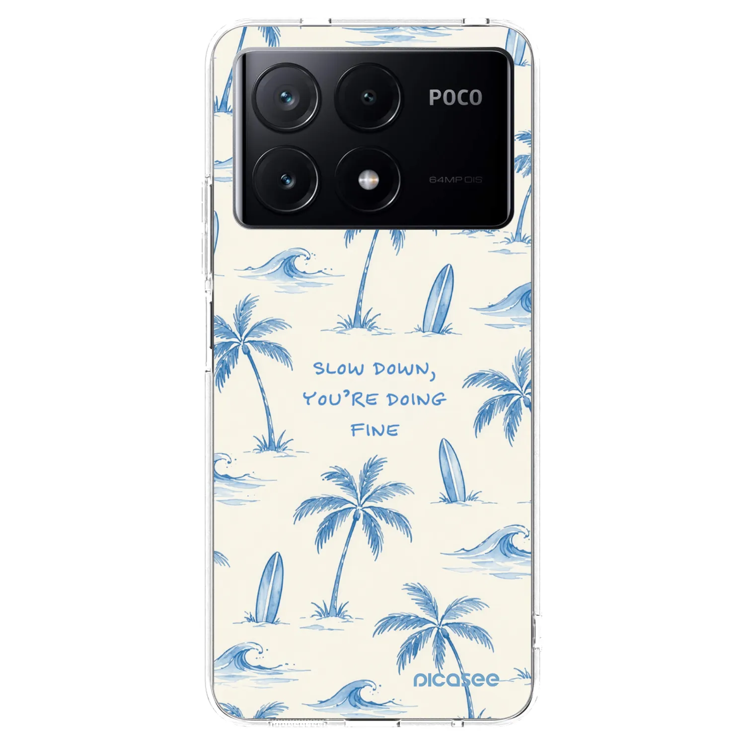 Picasee silikonowe przeźroczyste etui na Xiaomi Poco X6 Pro - Slow Tide