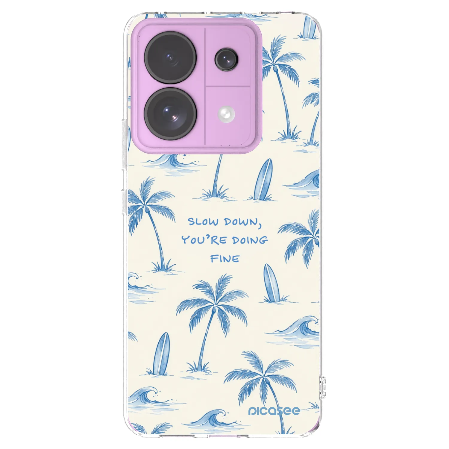 Picasee silikonowe przeźroczyste etui na Xiaomi Redmi Note 13 Pro 5G - Slow Tide