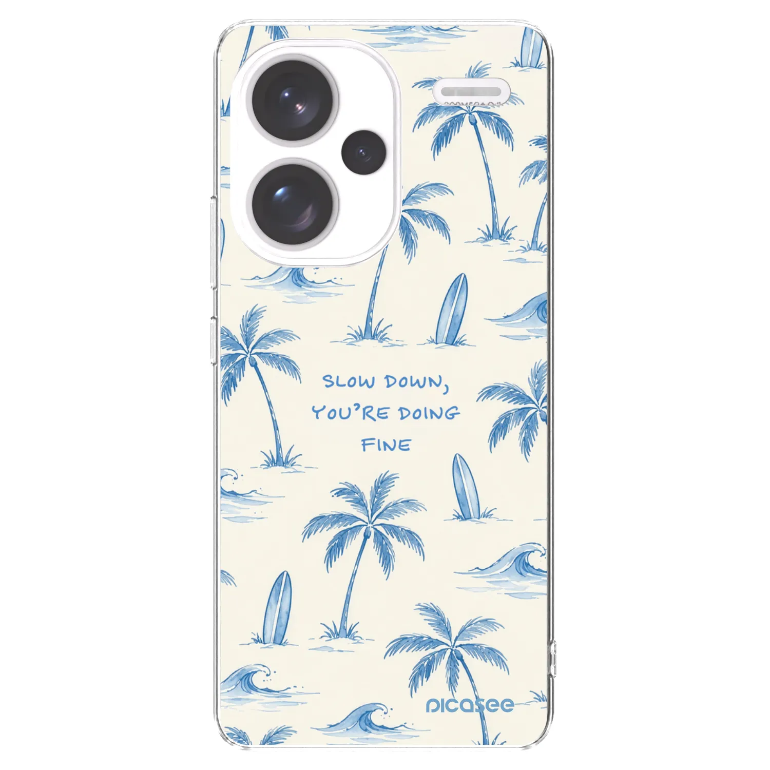 Picasee silikonowe przeźroczyste etui na Xiaomi Redmi Note 13 Pro+ 5G - Slow Tide