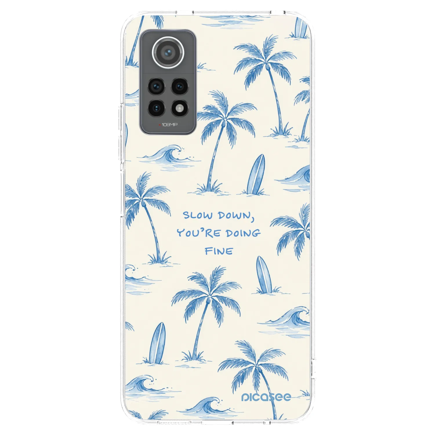 Picasee silikonowe przeźroczyste etui na Xiaomi Redmi Note 12 Pro 4G - Slow Tide