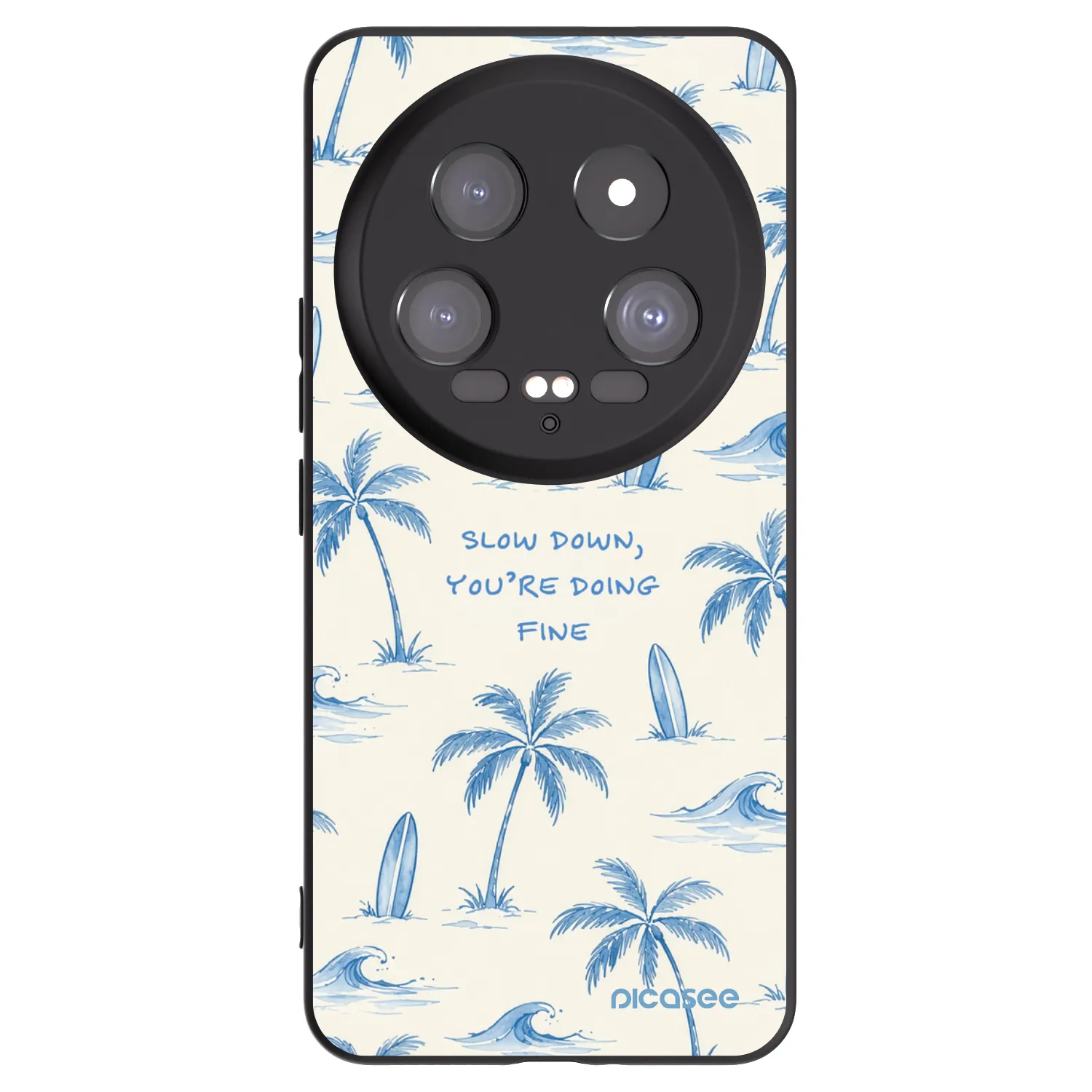 Picasee silikonowe czarne etui na Xiaomi 14 Ultra - Slow Tide