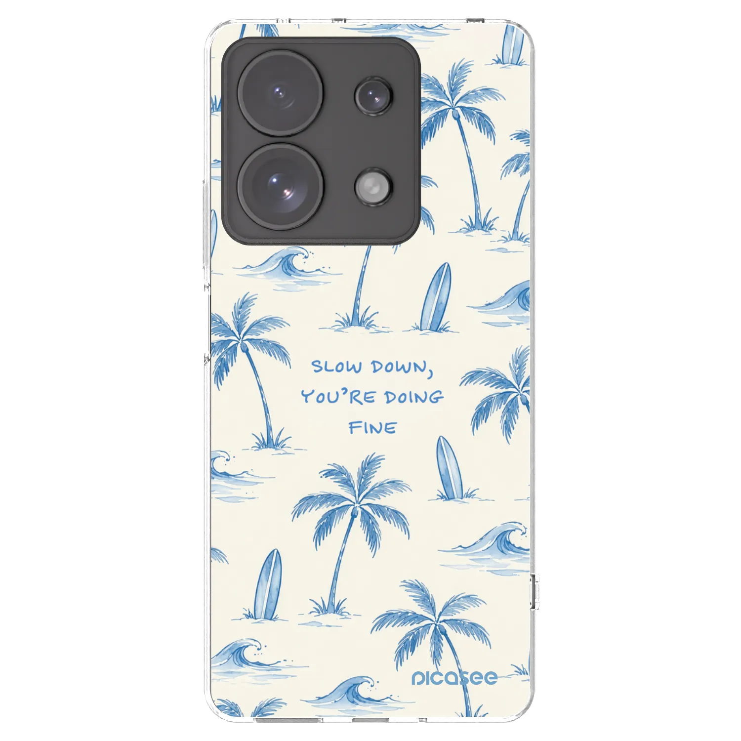 Picasee silikonowe przeźroczyste etui na Xiaomi Redmi Note 13 Pro 4G - Slow Tide