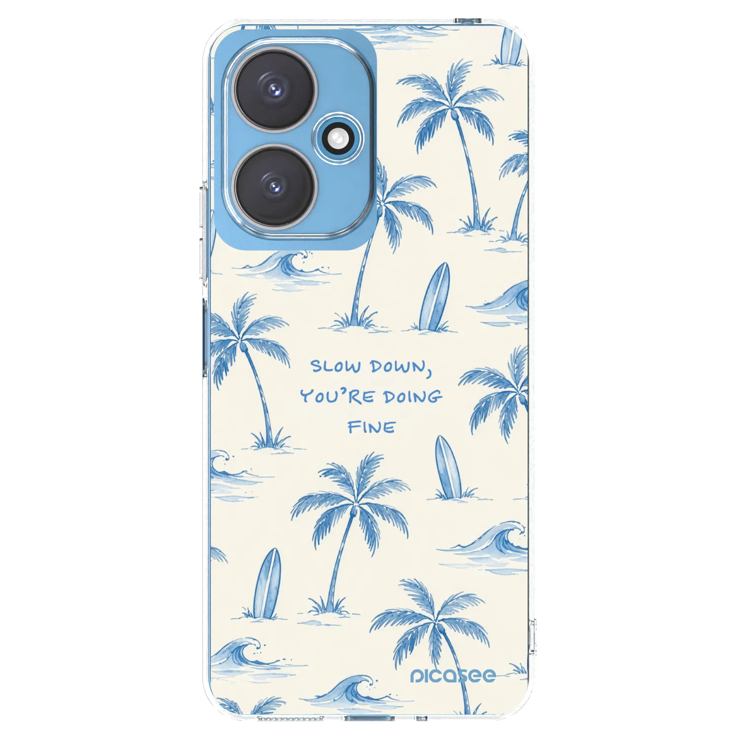 Picasee silikonowe przeźroczyste etui na Xiaomi Redmi 13C 5G - Slow Tide