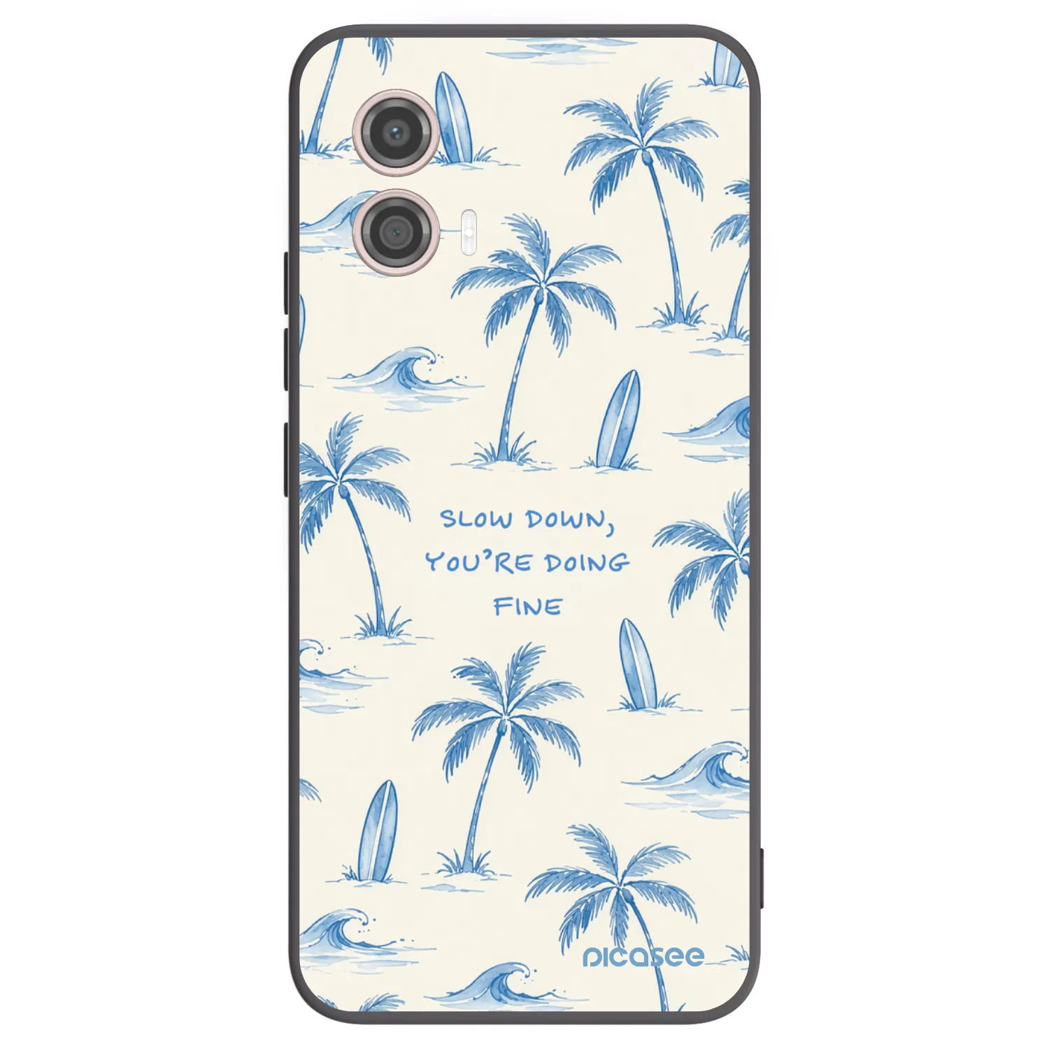 Picasee silikonowe czarne etui na Motorola Moto G53 5G - Slow Tide