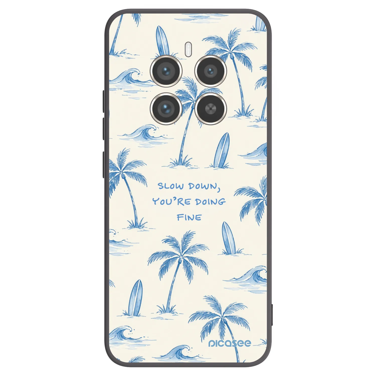 Picasee silikonowe czarne etui na Realme 12 Pro 5G - Slow Tide