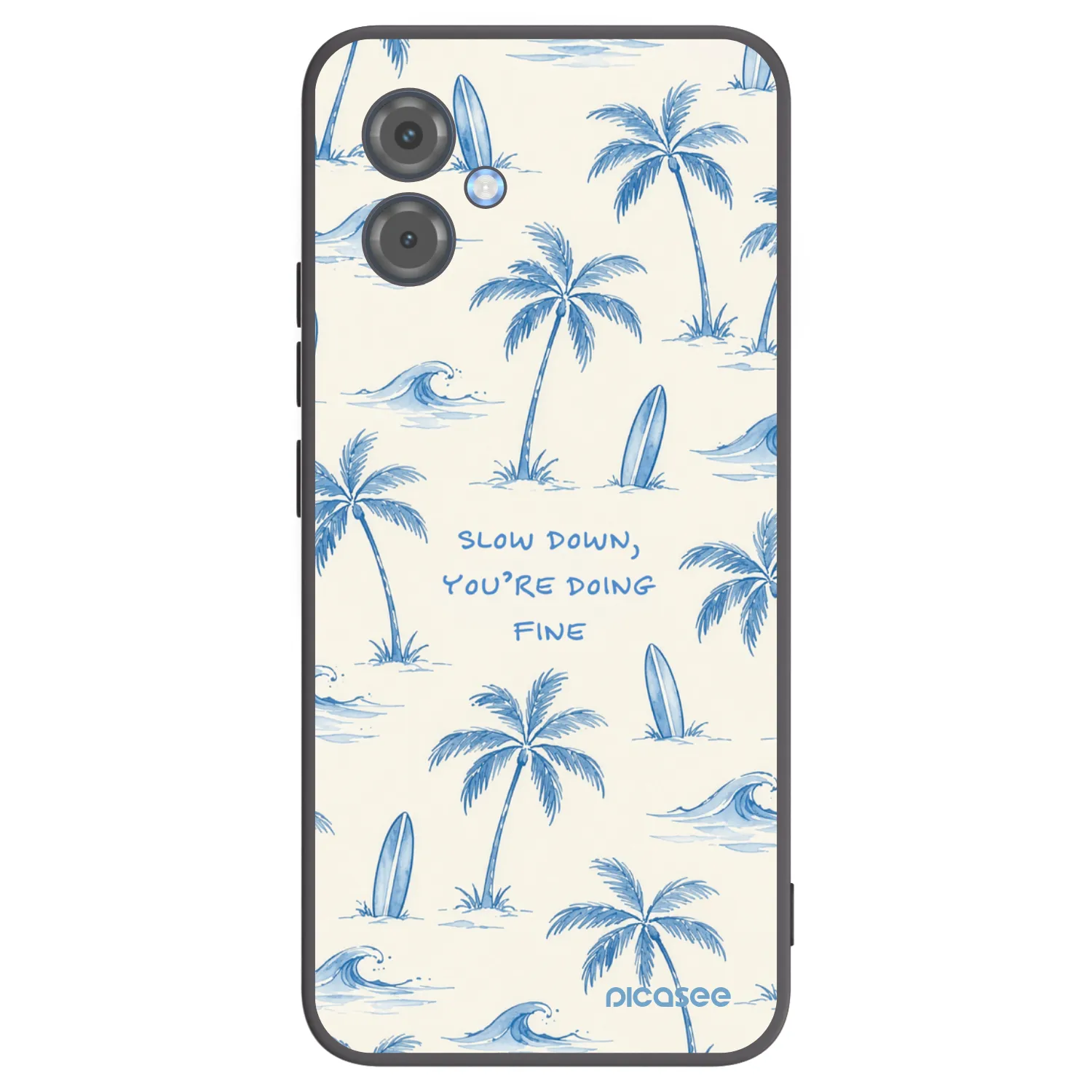 Picasee silikonowe czarne etui na Motorola Moto G14 - Slow Tide