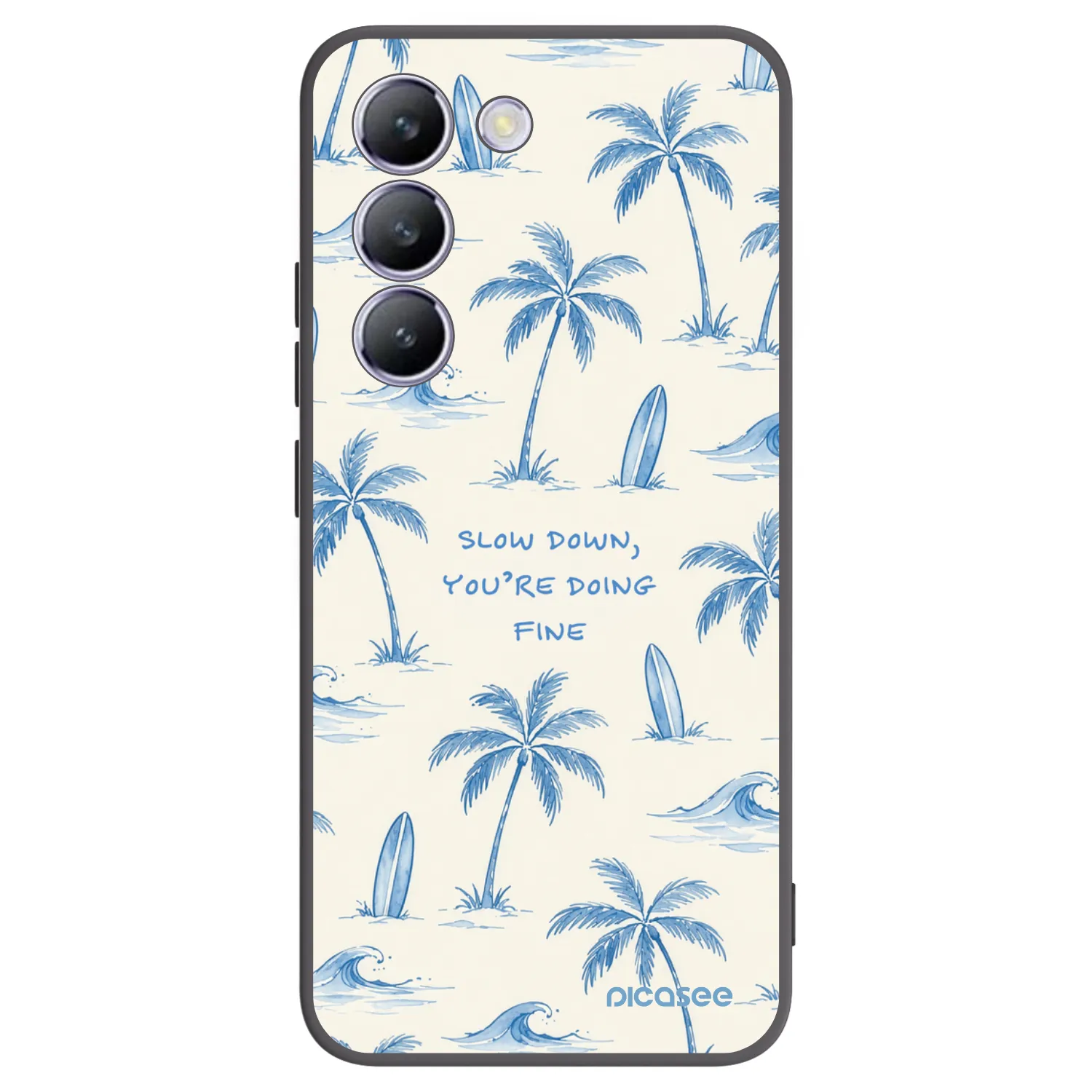 Picasee silikonowe czarne etui na Vivo V40 SE 5G - Slow Tide