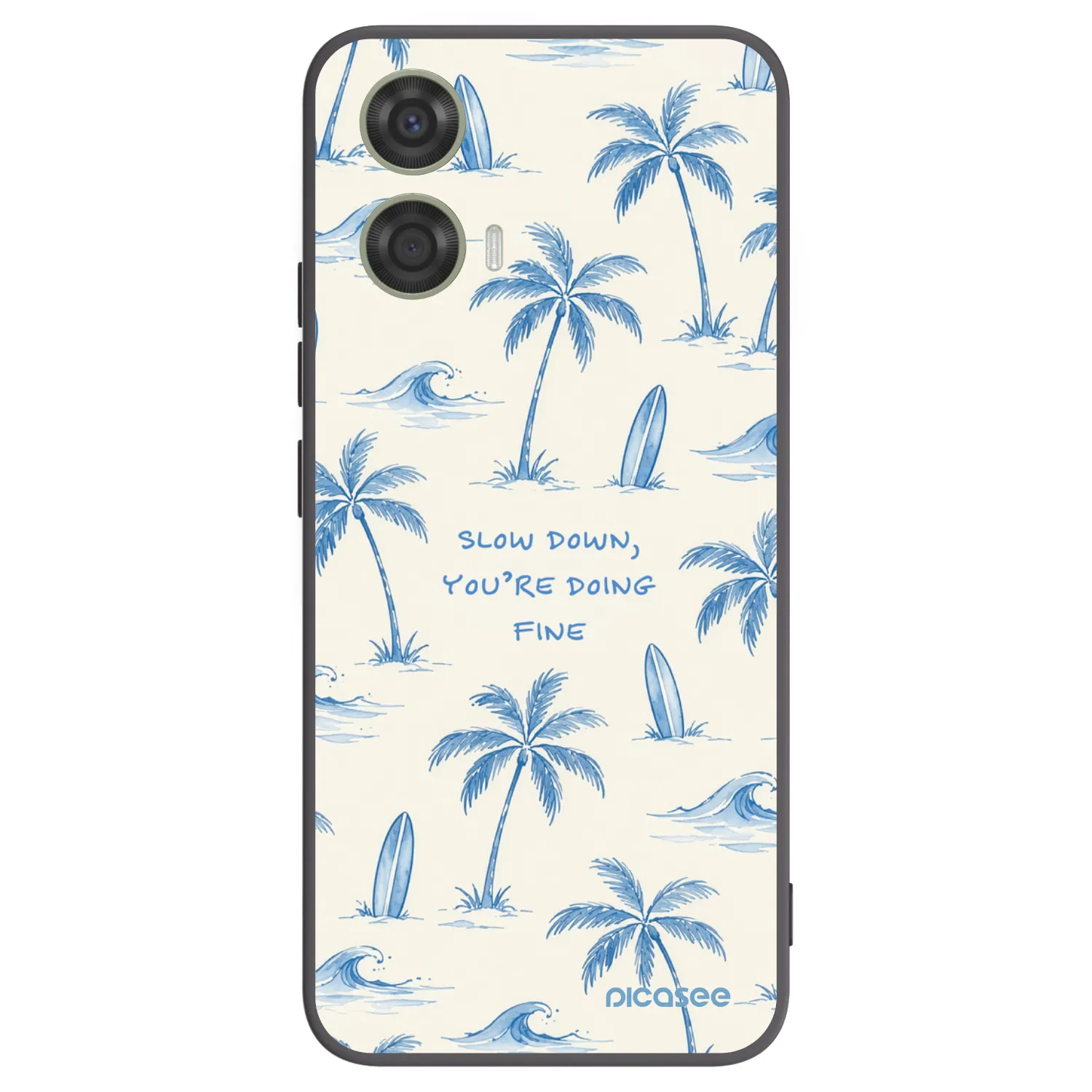 Picasee silikonowe czarne etui na Motorola Moto G24 - Slow Tide