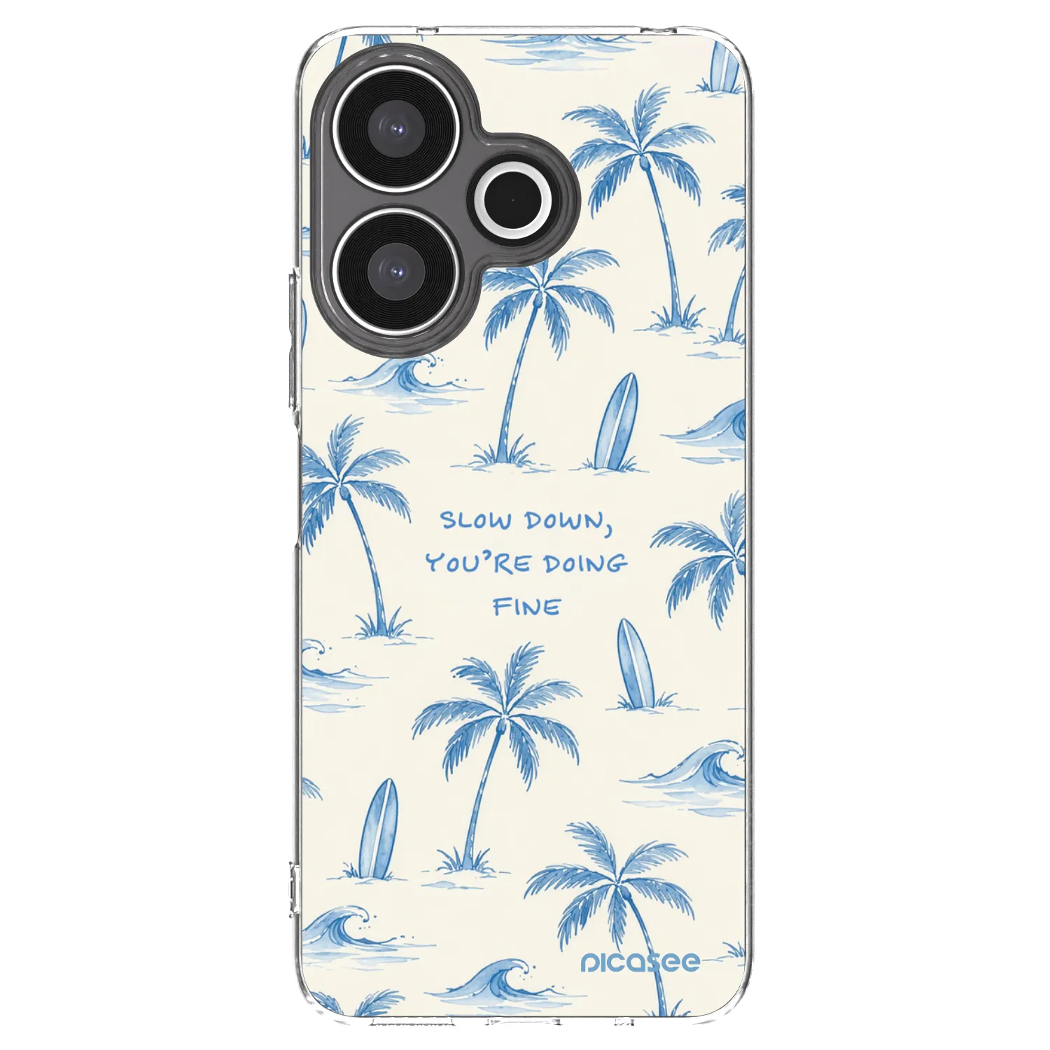Picasee silikonowe przeźroczyste etui na Xiaomi Redmi 13 4G - Slow Tide