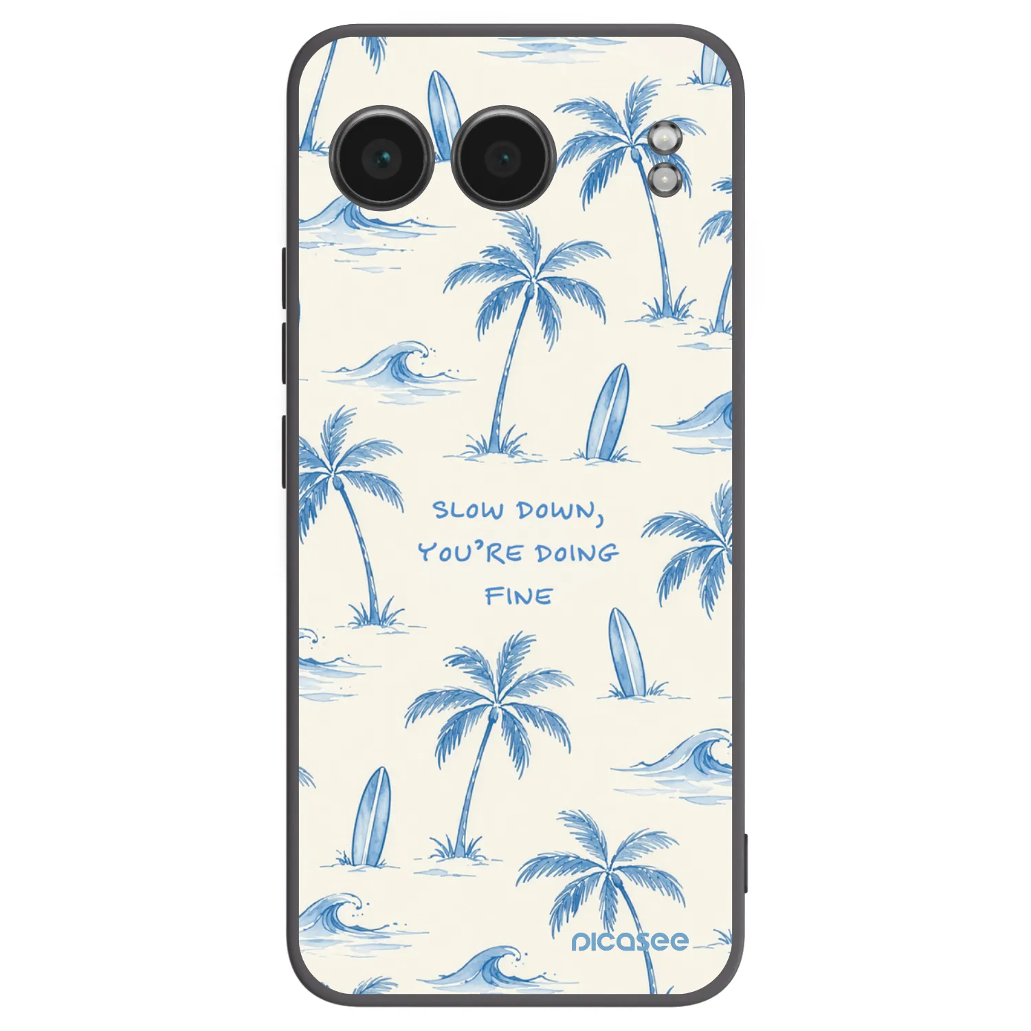 Picasee silikonowe czarne etui na OnePlus Nord 4 - Slow Tide