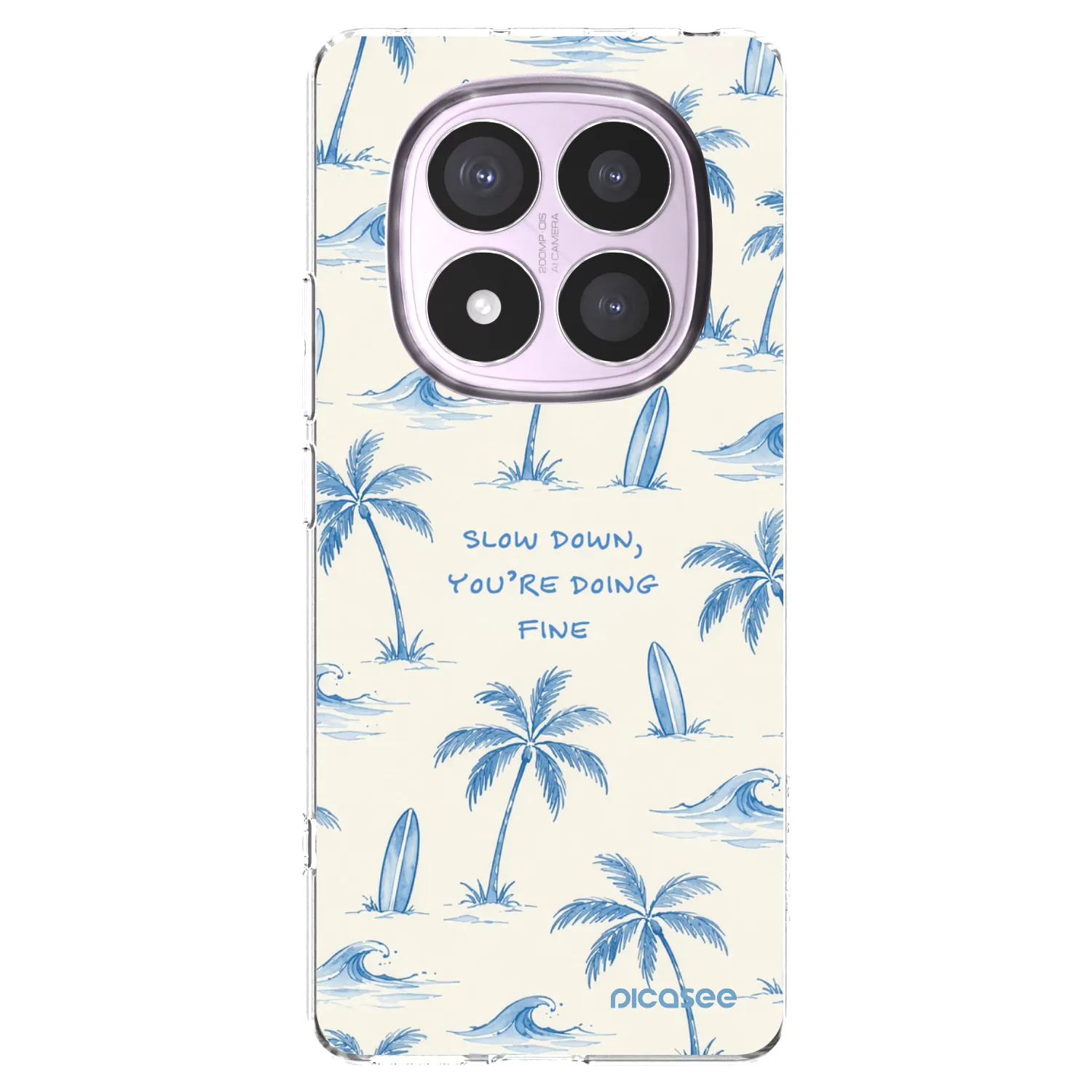 Picasee silikonowe przeźroczyste etui na Xiaomi Redmi Note 14 Pro 5G - Slow Tide
