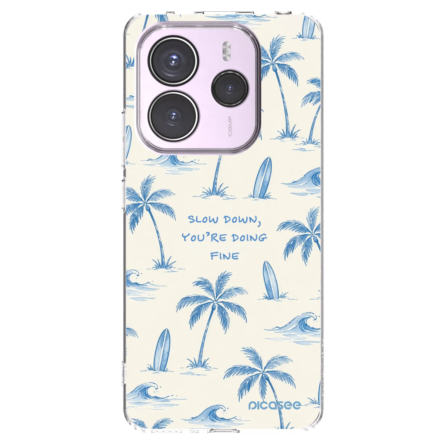 Picasee silikonowe przeźroczyste etui na Xiaomi Redmi Note 14 5G - Slow Tide