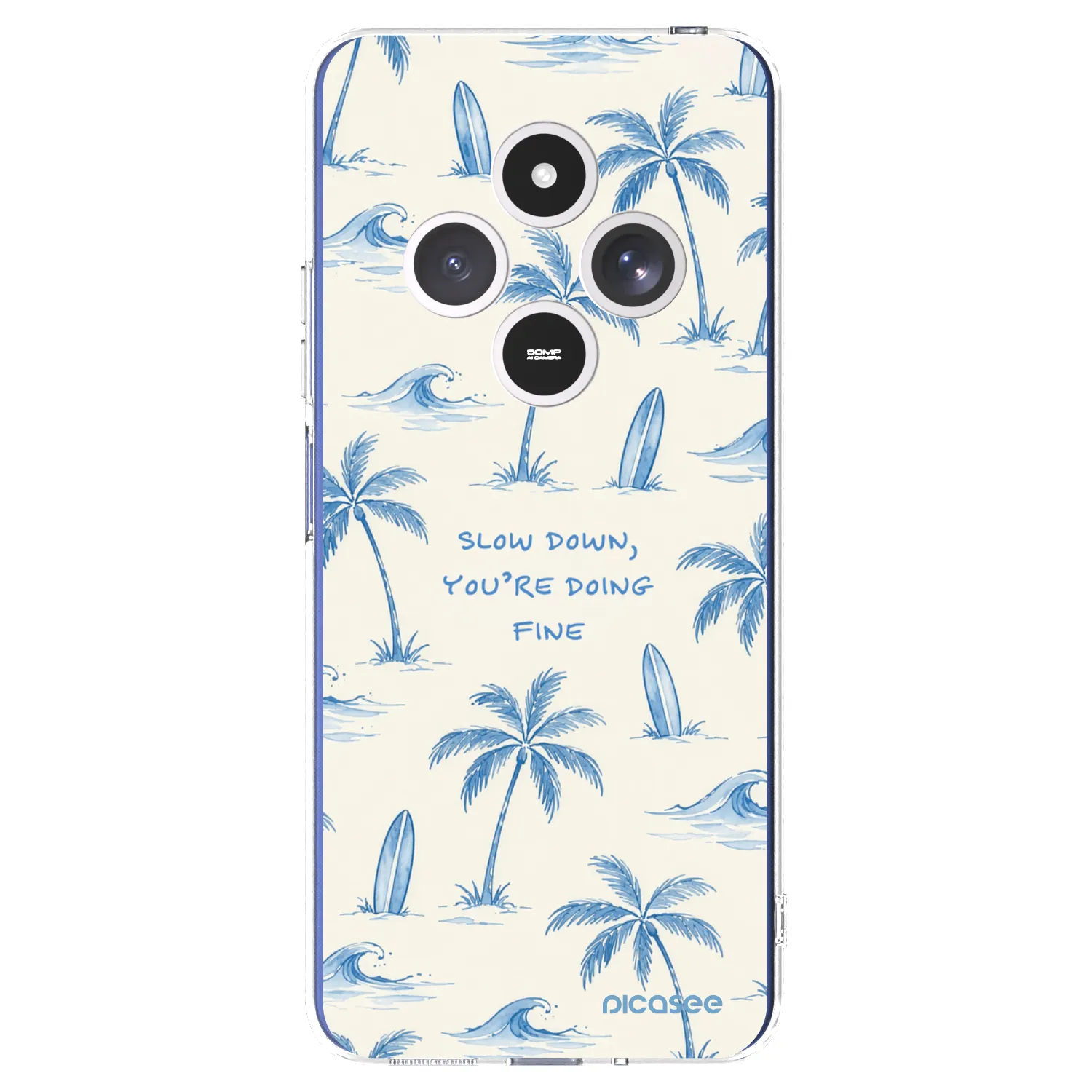 Picasee silikonowe przeźroczyste etui na Xiaomi Redmi 14C - Slow Tide