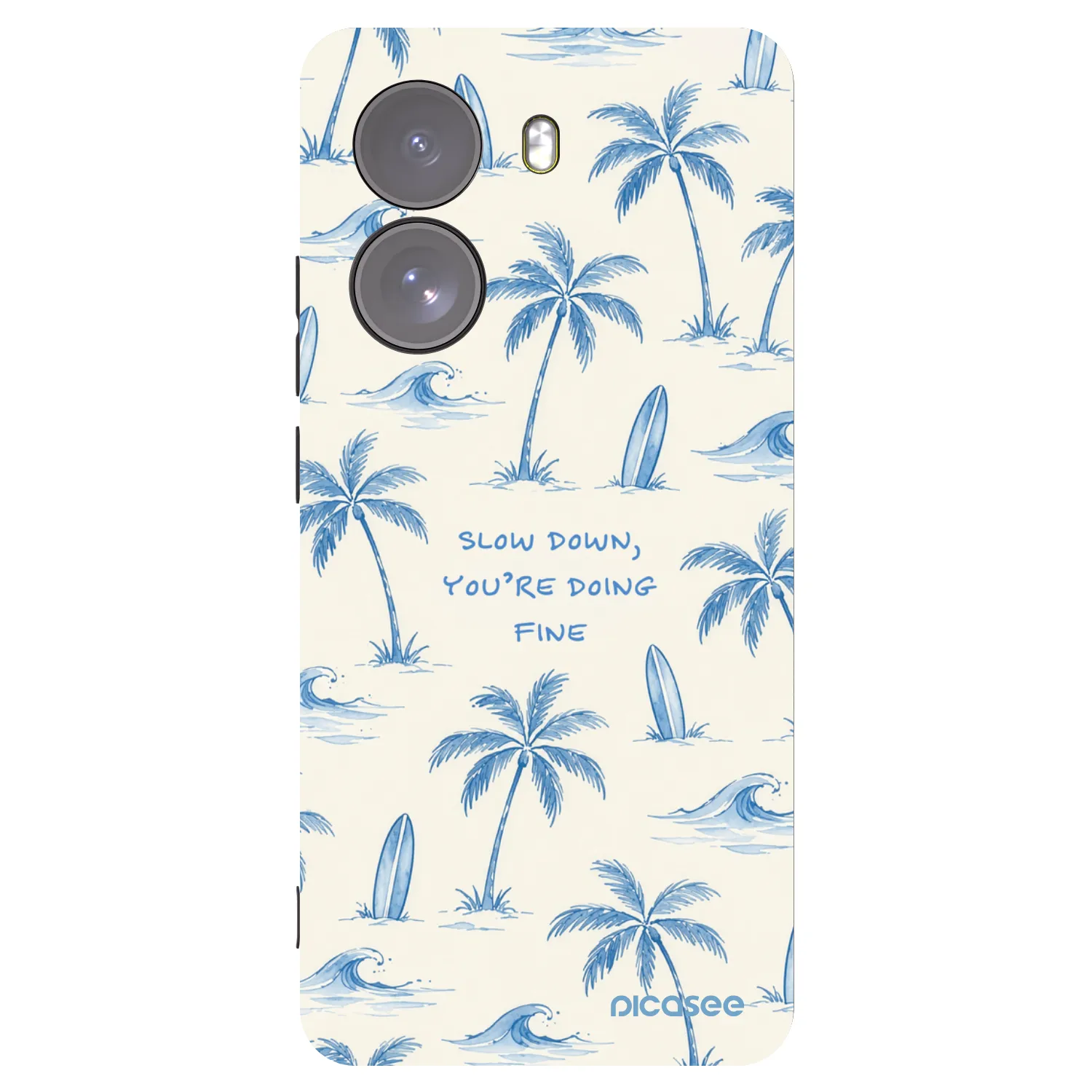 Picasee silikonowe czarne etui na Xiaomi Poco X7 - Slow Tide