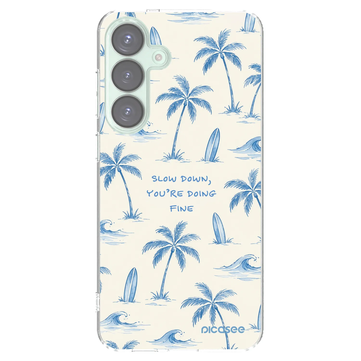 Picasee silikonowe przeźroczyste etui na Samsung Galaxy S25+ 5G - Slow Tide