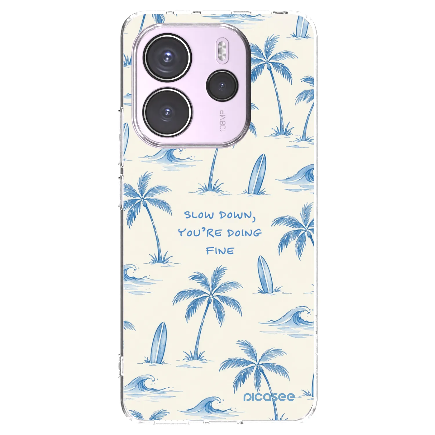 Picasee silikonowe przeźroczyste etui na Xiaomi Redmi Note 14 4G - Slow Tide