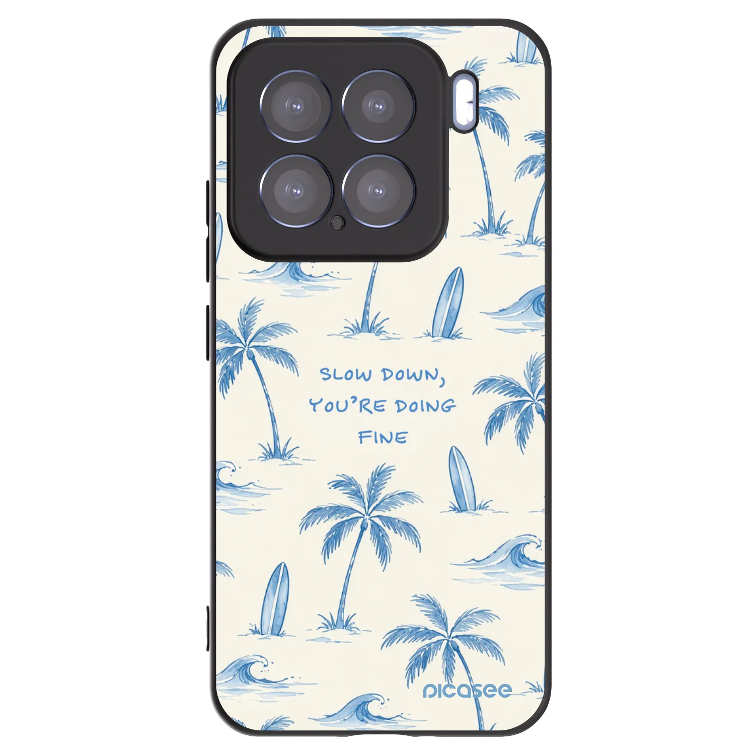 Picasee silikonowe czarne etui na Xiaomi 15 - Slow Tide
