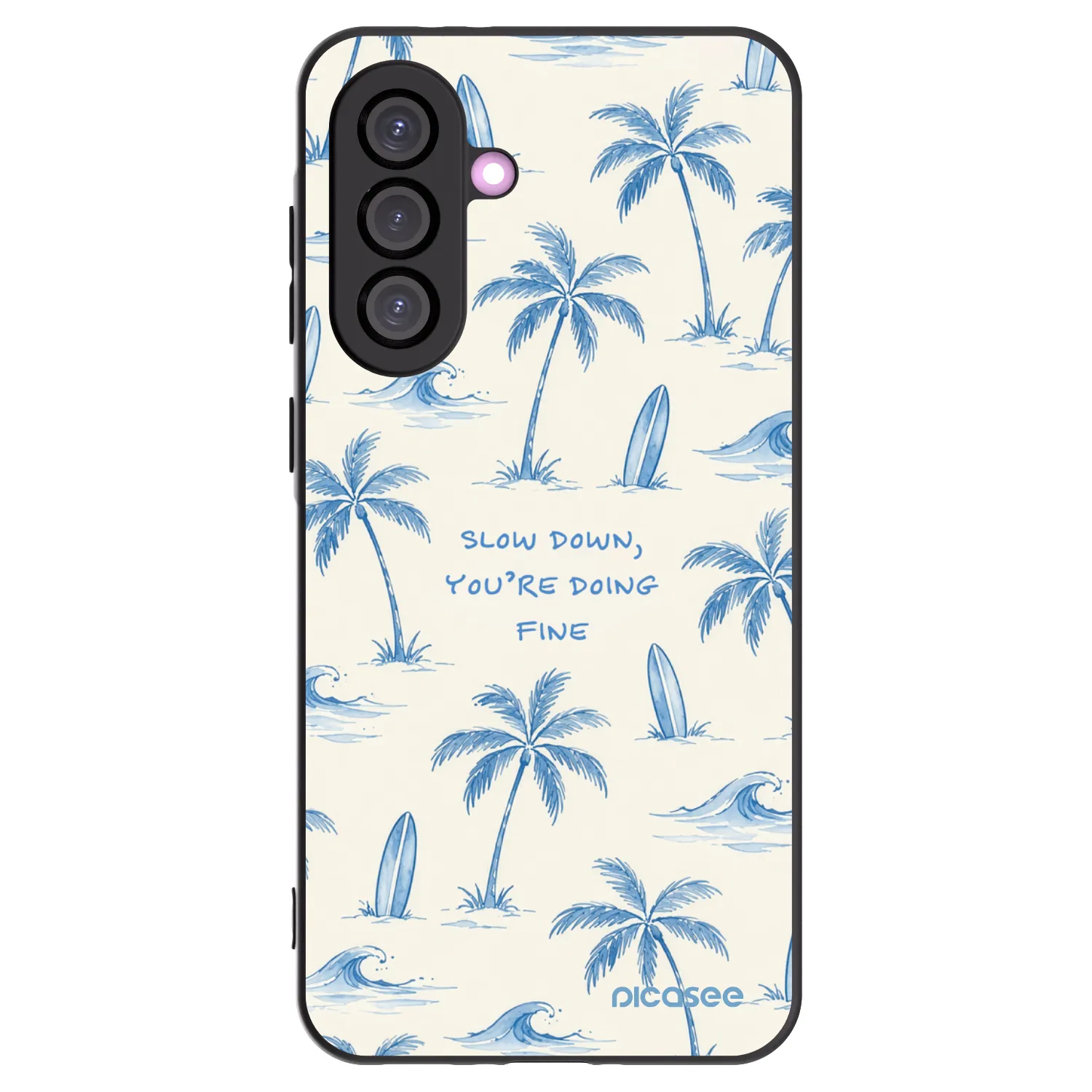 Picasee silikonowe czarne etui na Samsung Galaxy A56 5G A566B - Slow Tide