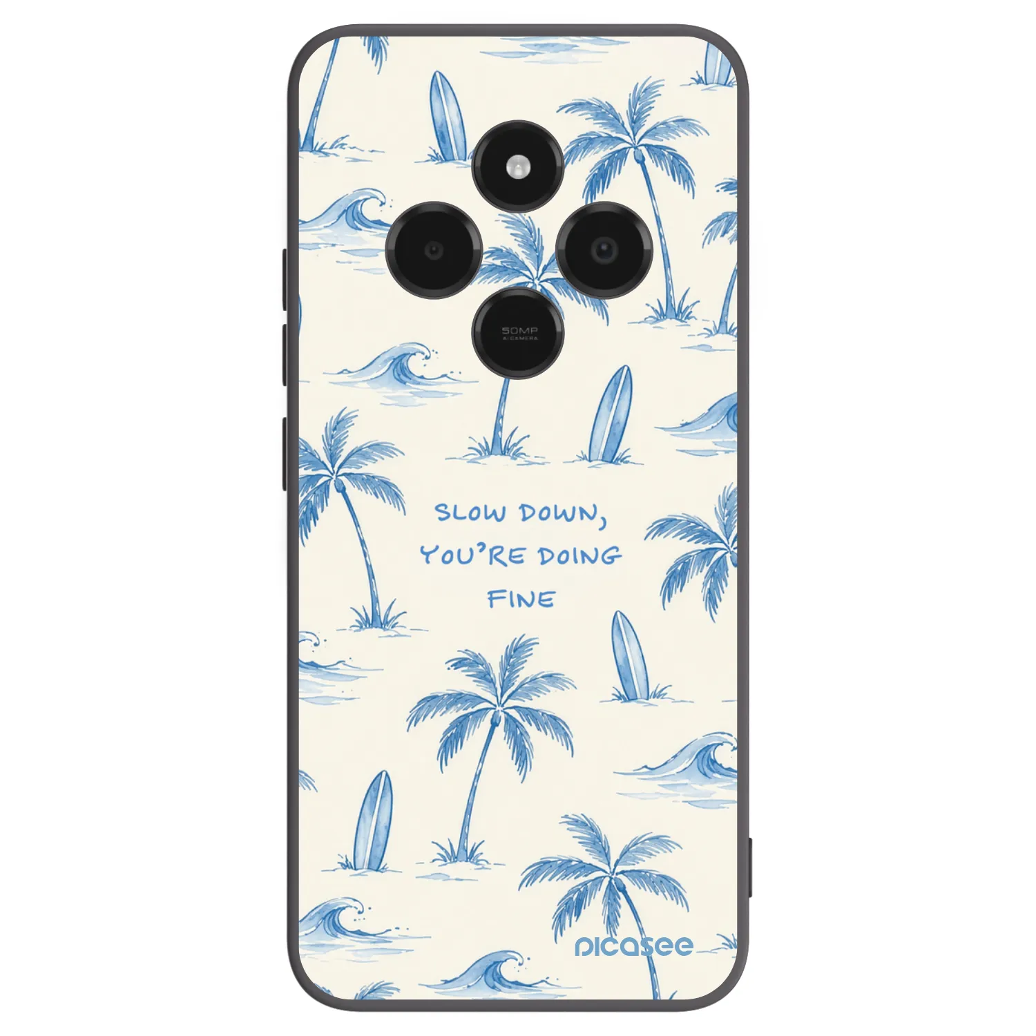 Picasee silikonowe czarne etui na Xiaomi Poco C75 - Slow Tide