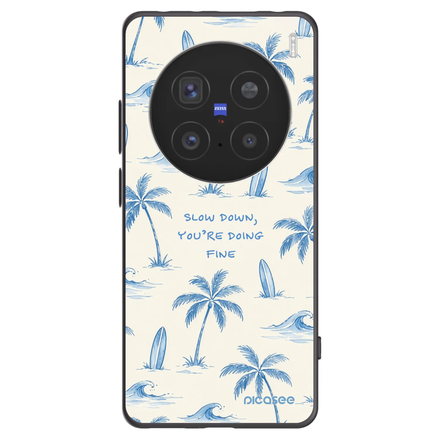 Picasee silikonowe czarne etui na Vivo X200 Pro - Slow Tide