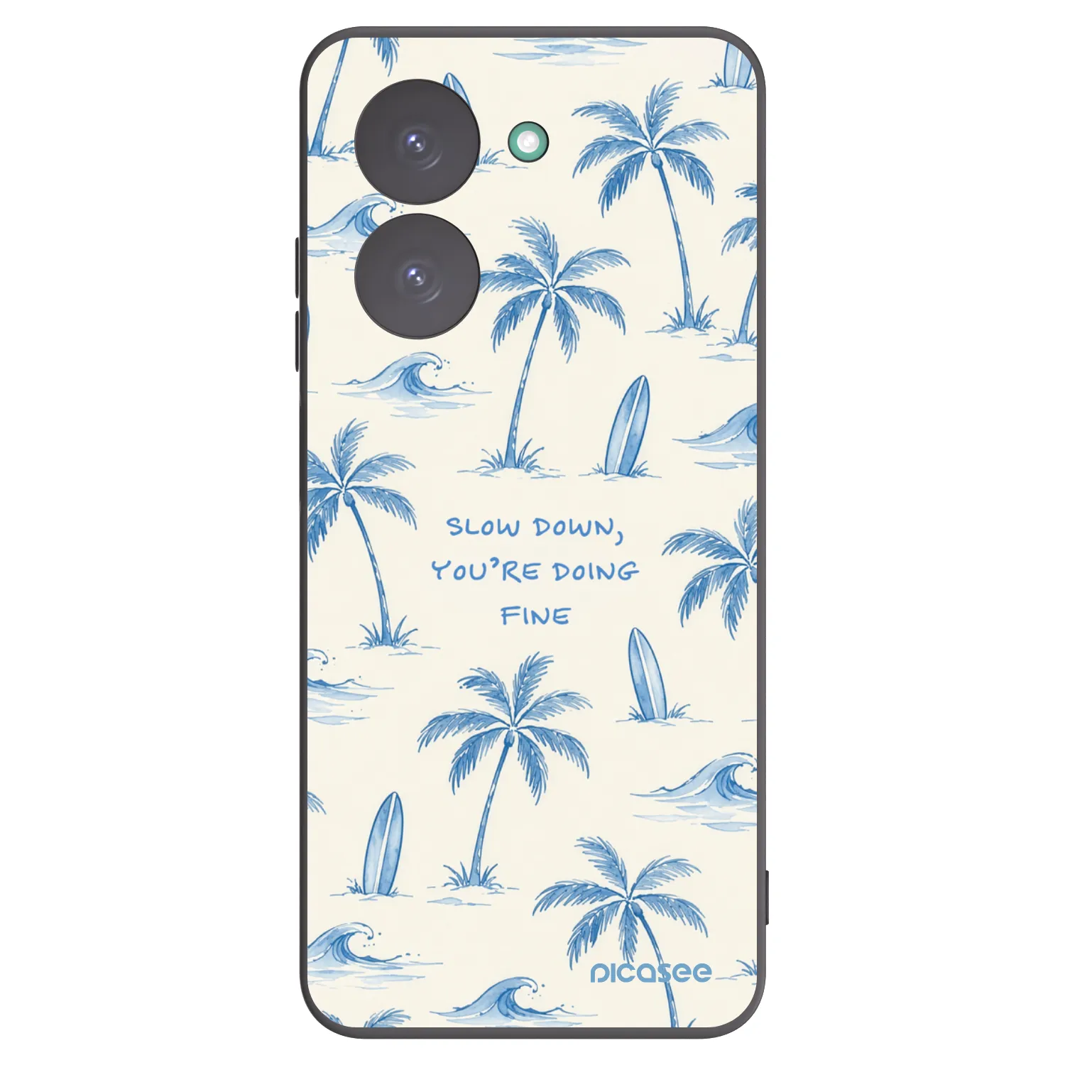 Picasee silikonowe czarne etui na Xiaomi Redmi A5 - Slow Tide