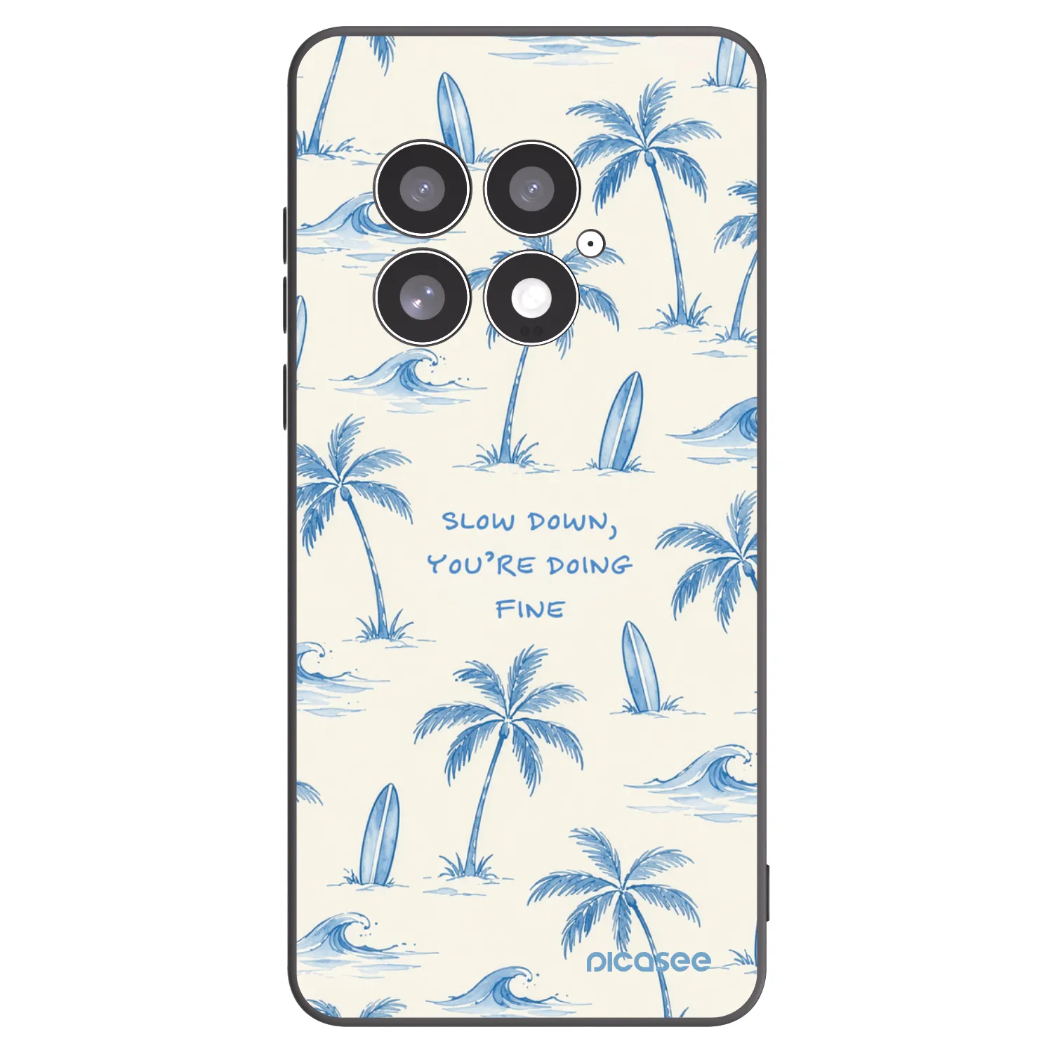 Picasee silikonowe czarne etui na OnePlus 13 5G - Slow Tide