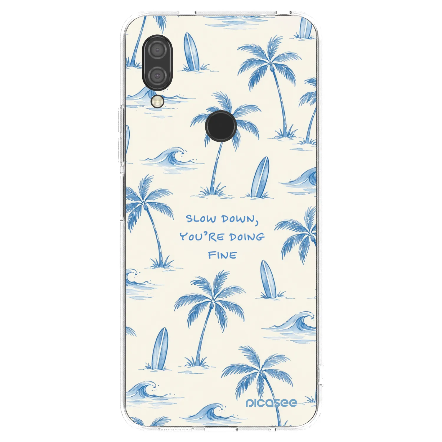 Picasee silikonowe przeźroczyste etui na Xiaomi Redmi 7 - Slow Tide