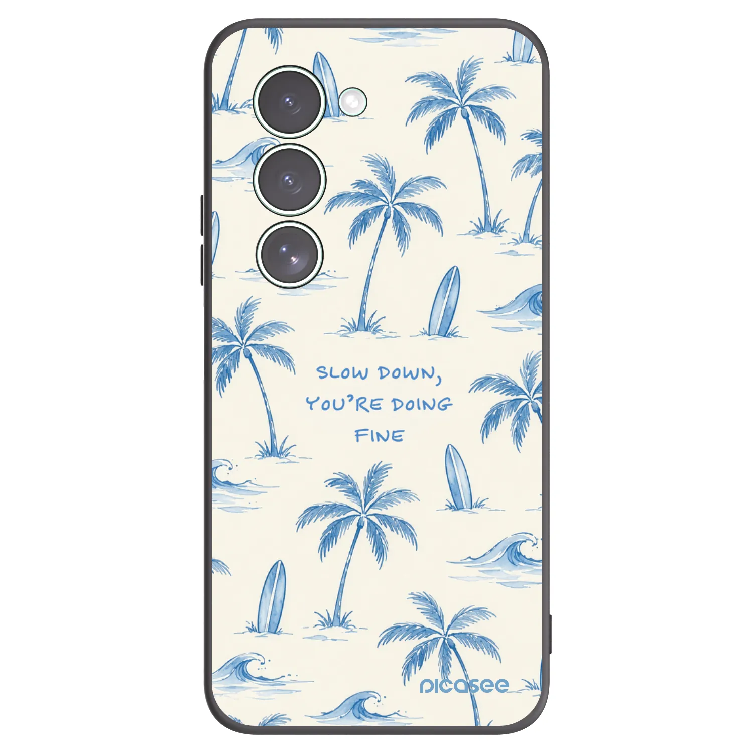Picasee silikonowe czarne etui na Xiaomi Redmi 15 5G - Slow Tide