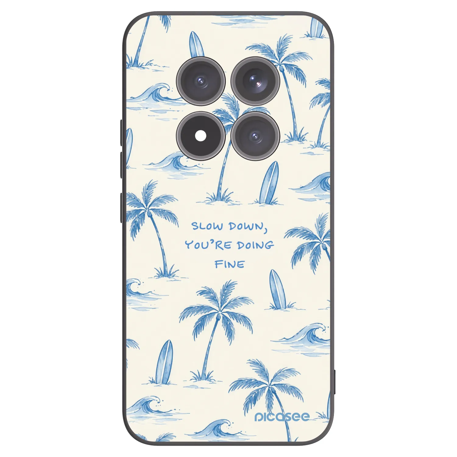 Picasee silikonowe czarne etui na Xiaomi Redmi Note 15 Pro+ - Slow Tide