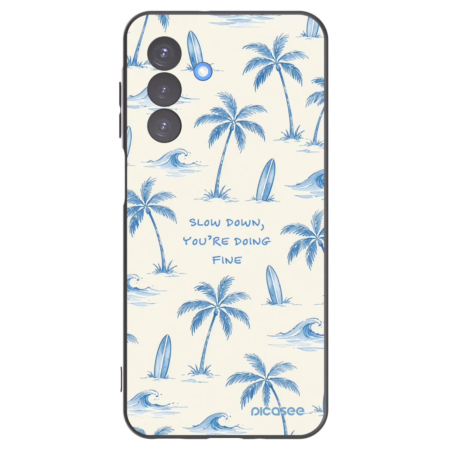 Picasee silikonowe czarne etui na Samsung Galaxy A17 5G - Slow Tide