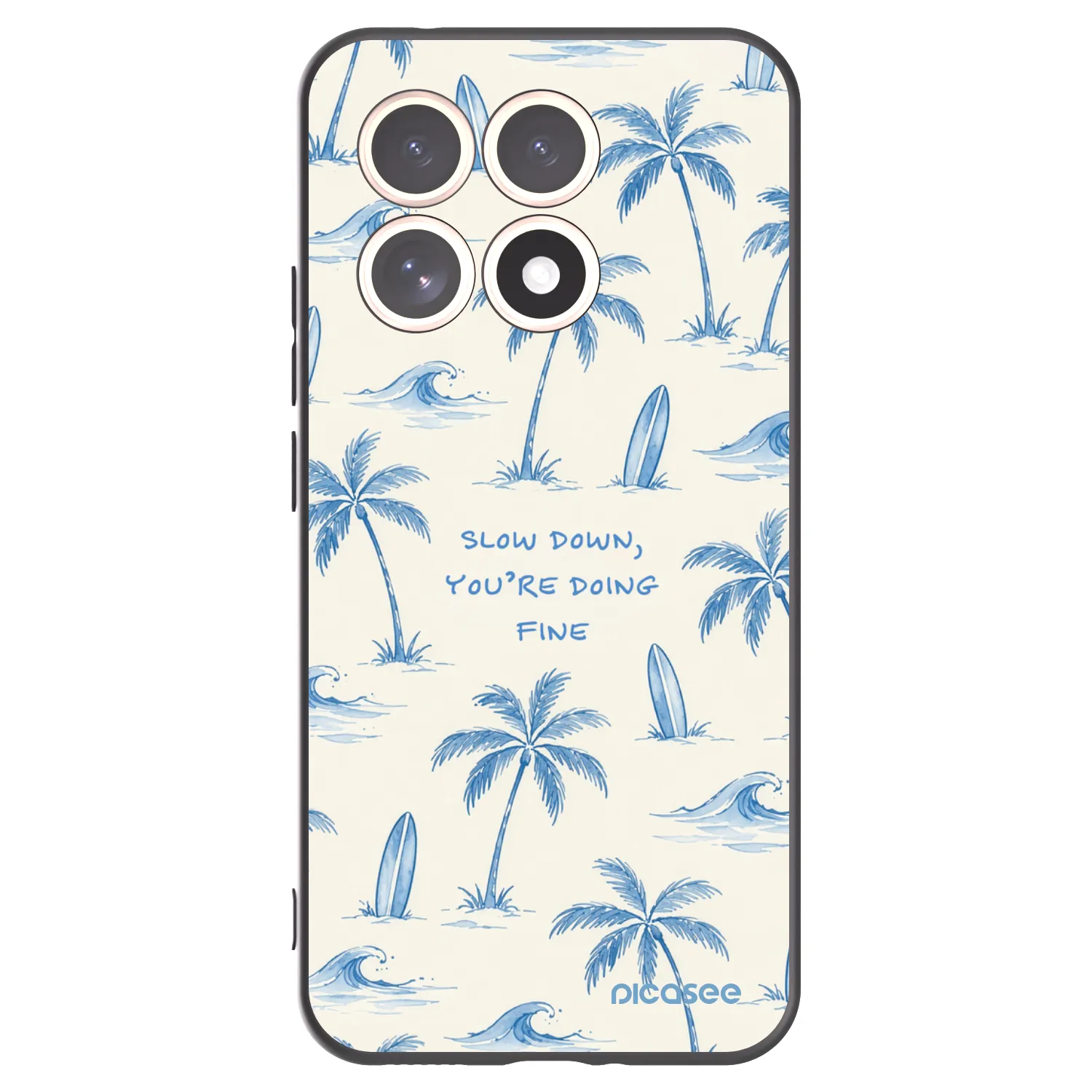 Picasee silikonowe czarne etui na Xiaomi 15T - Slow Tide