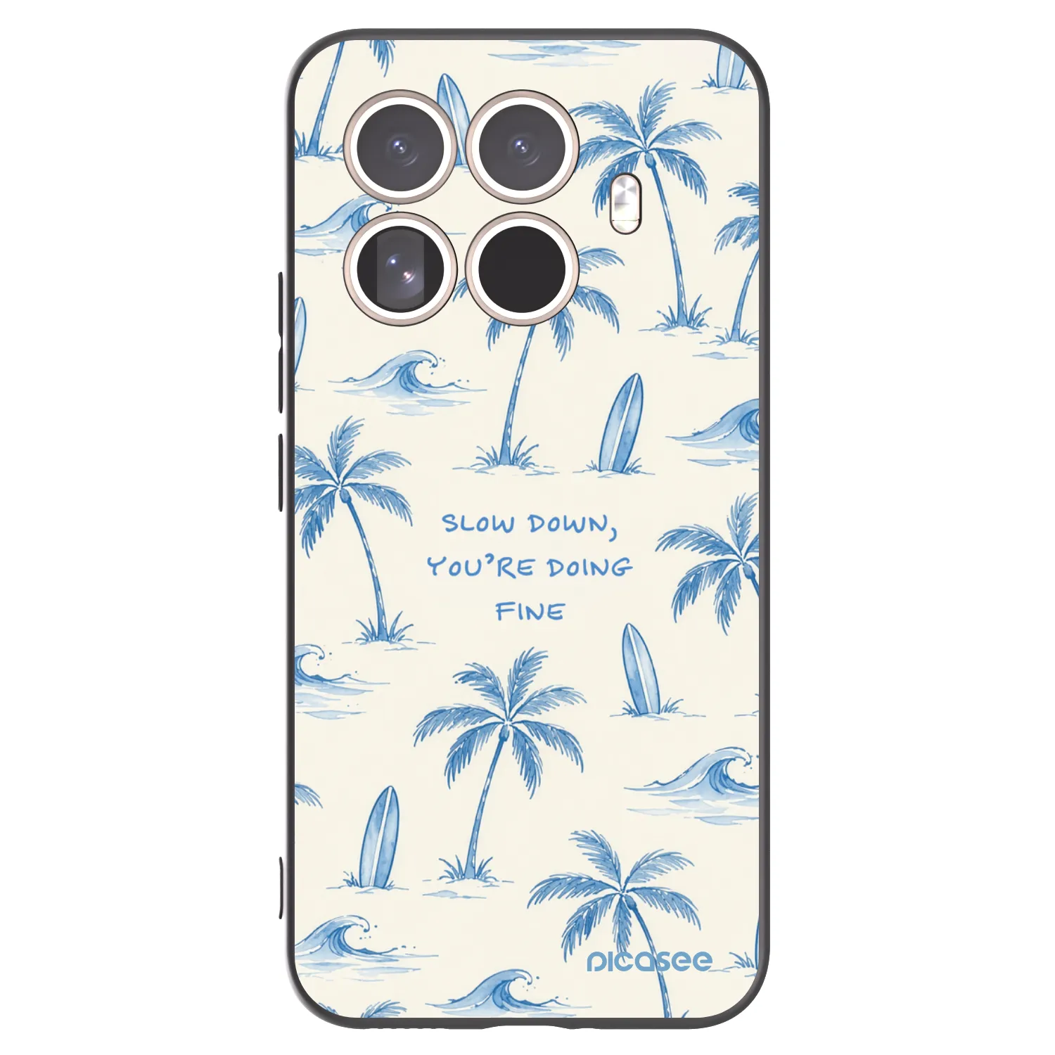 Picasee silikonowe czarne etui na Xiaomi 15T Pro - Slow Tide