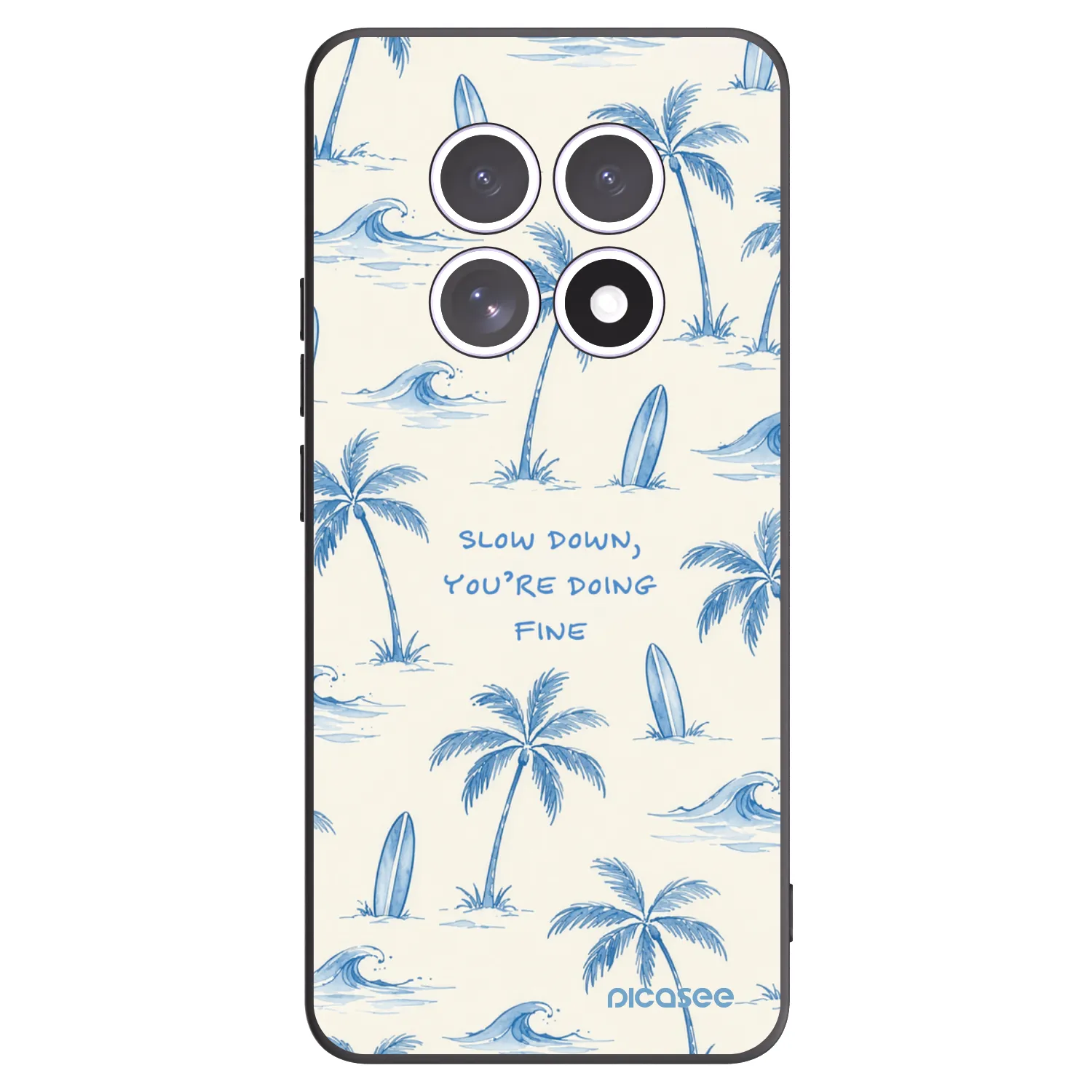 Picasee silikonowe czarne etui na Xiaomi Redmi Note 15 4G - Slow Tide