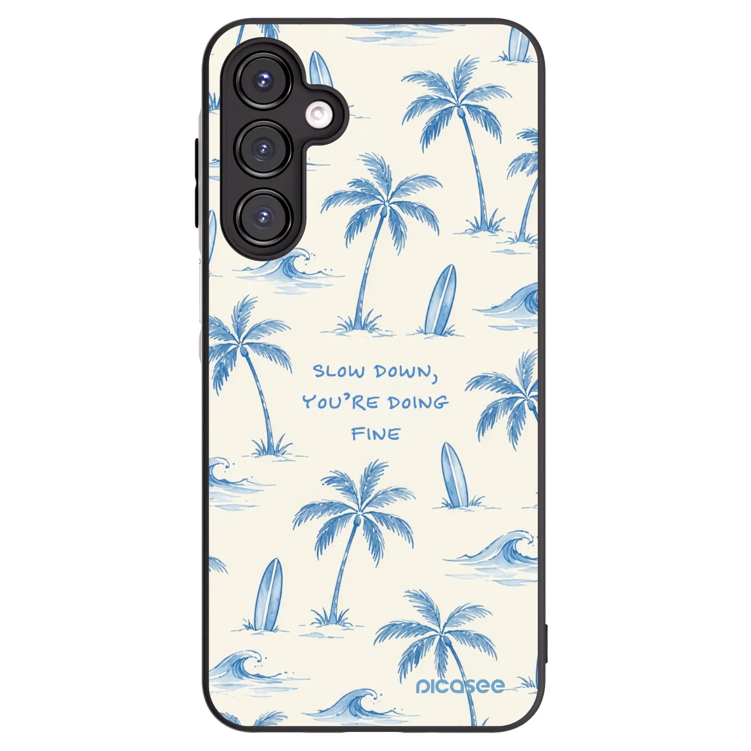 Picasee silikonowe czarne etui na Samsung Galaxy A16 4G - Slow Tide