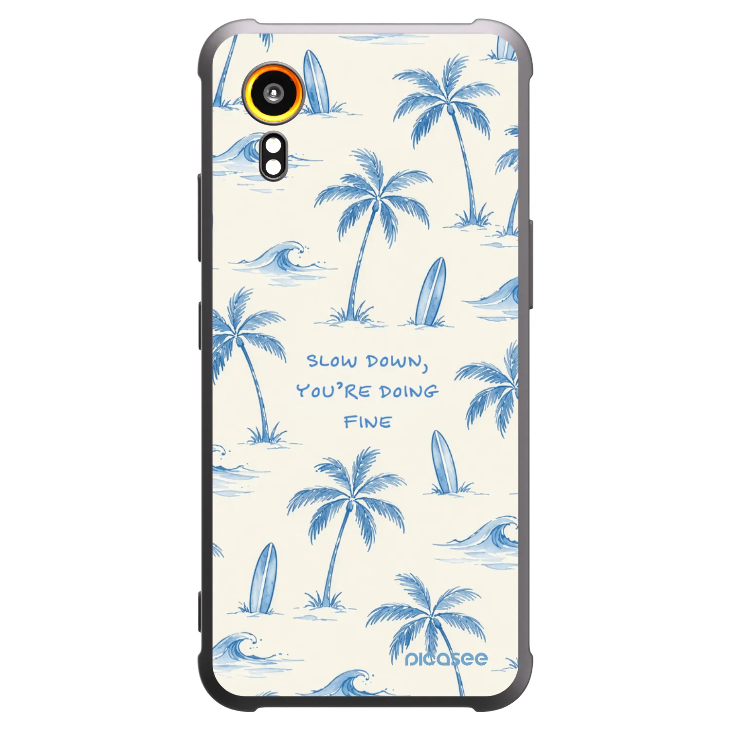 Picasee silikonowe czarne etui na Samsung Galaxy XCover 7 - Slow Tide